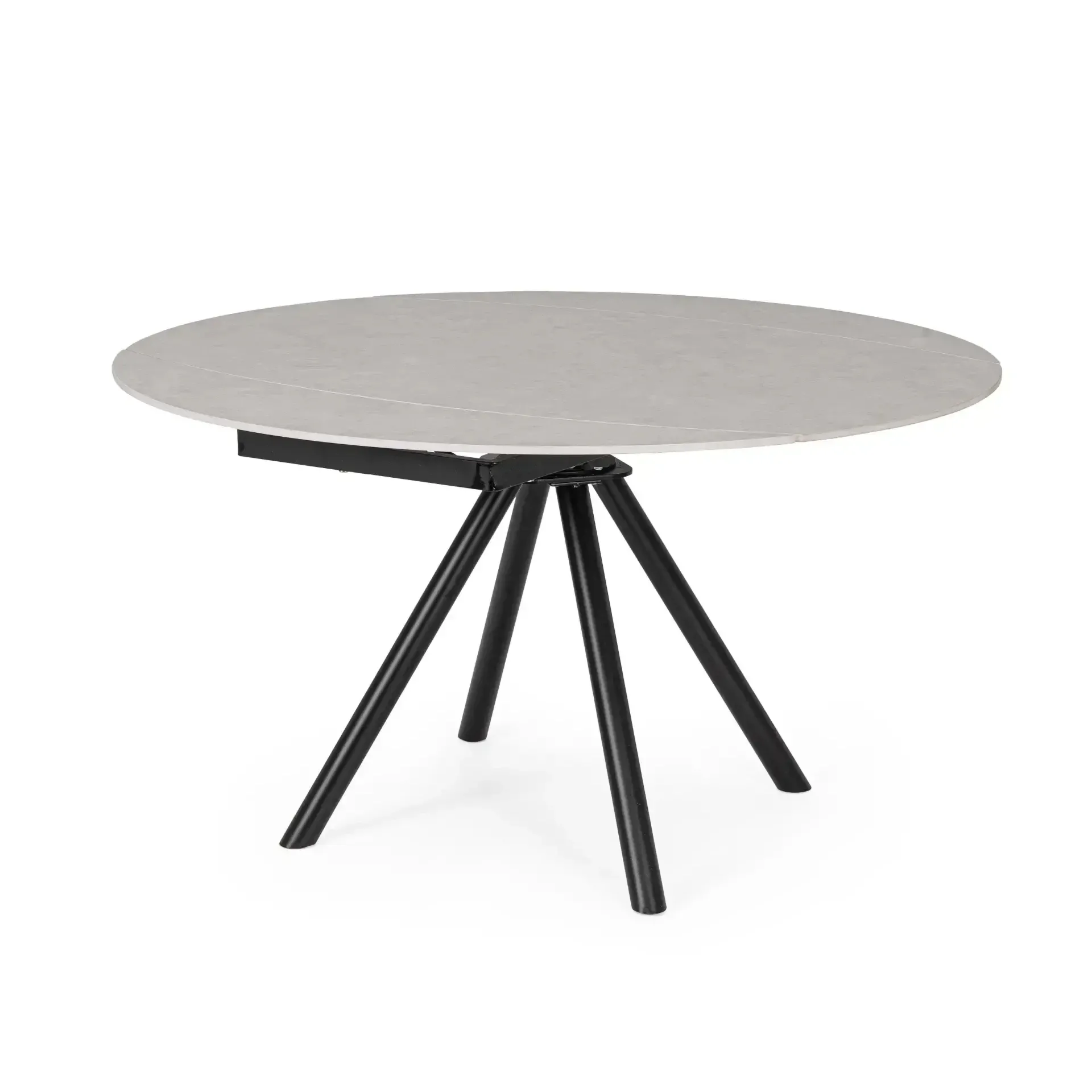 Stół rozkładany RAUNI Ø87-135 Bizzotto szary stal - gres