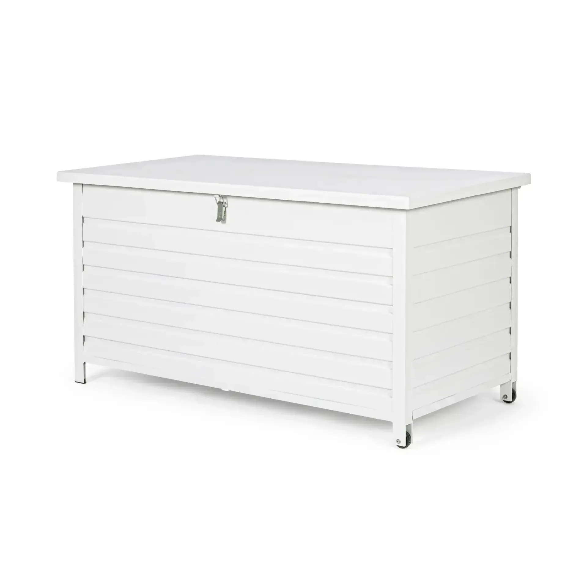 Skrzynia ogrodowa ATLANTIC 141x73x74 Bizzotto biała aluminium