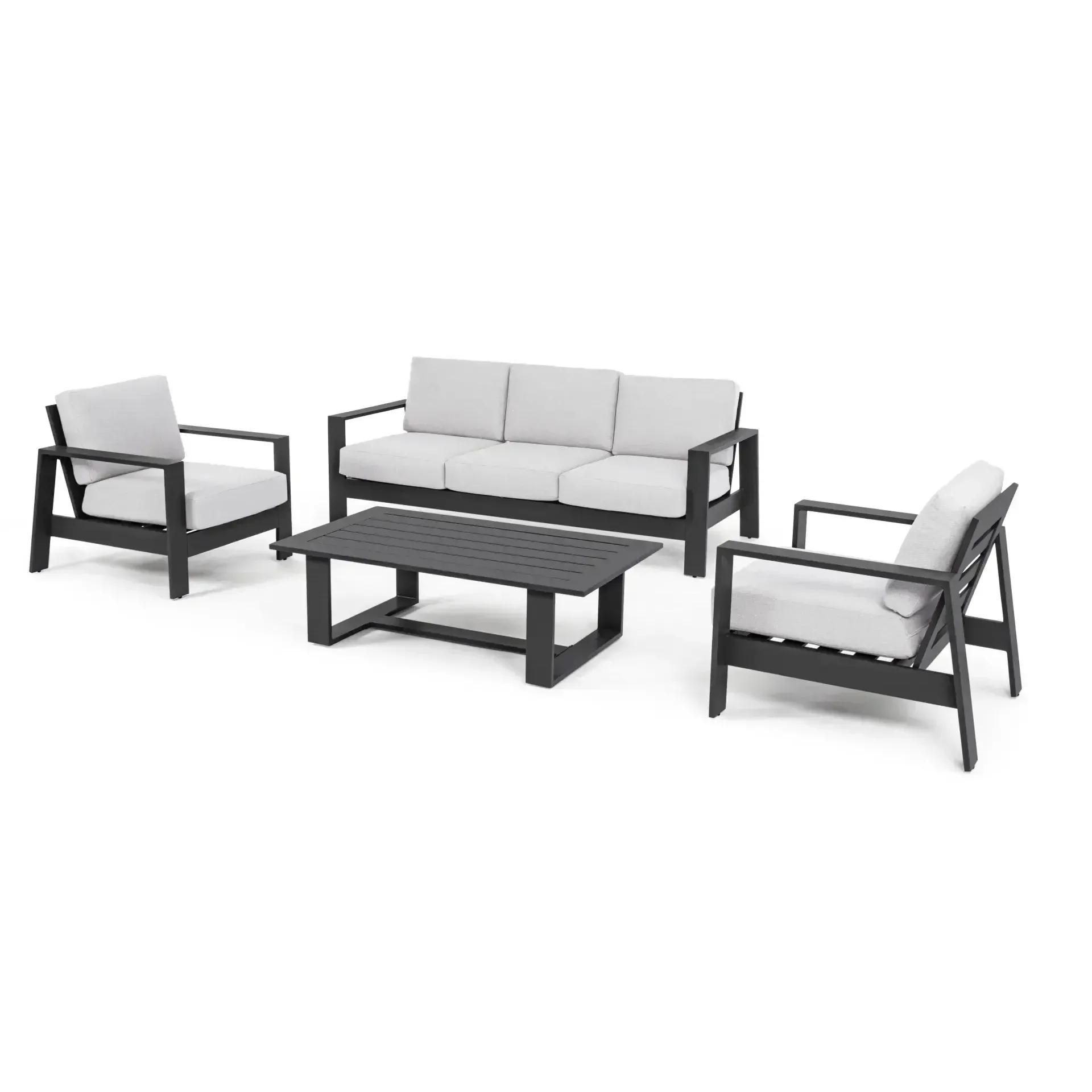 Zestaw mebli na taras BALTIC  Bizzotto antracytowy aluminium