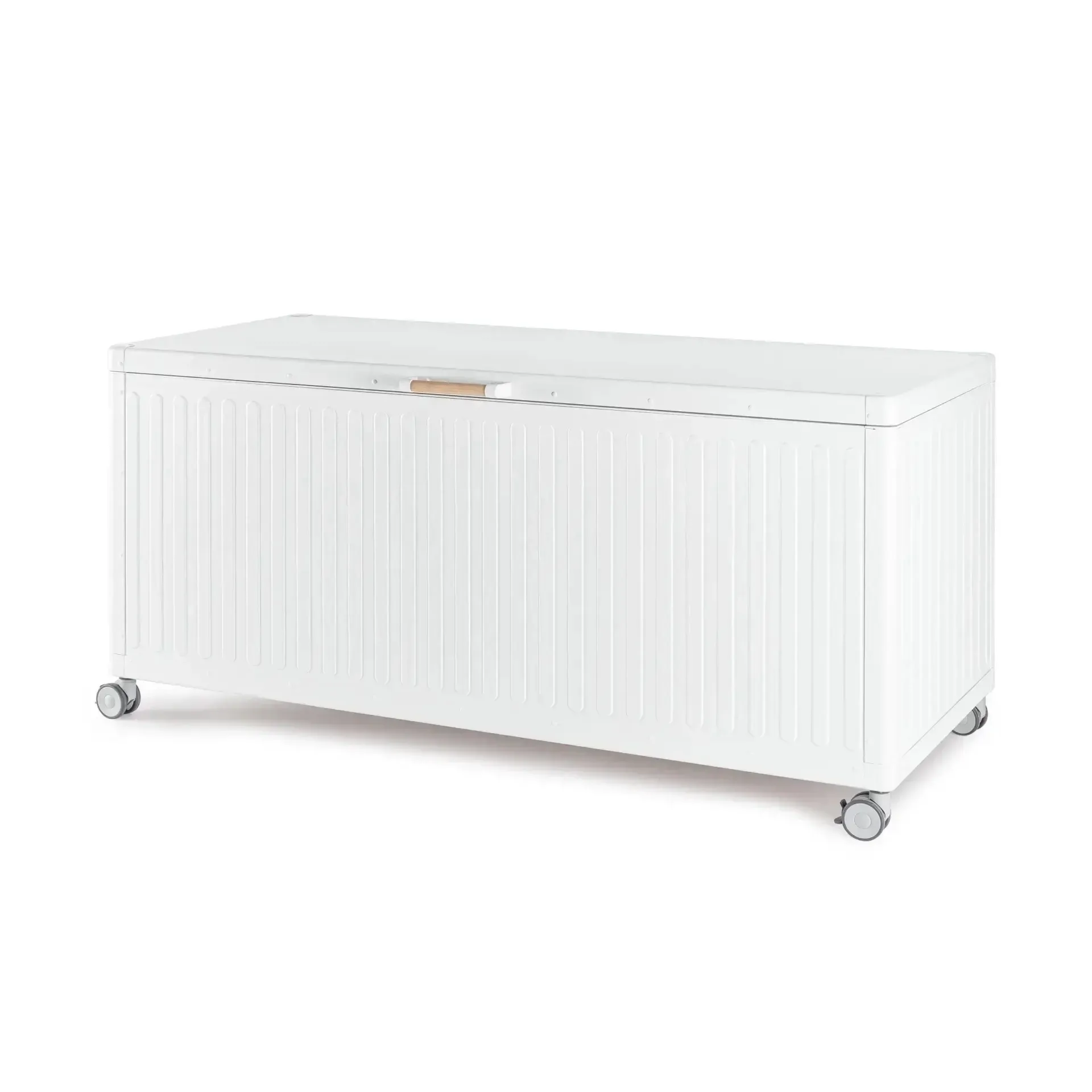 Skrzynia na taras OCEAN 164,8x72 Bizzotto biała aluminium