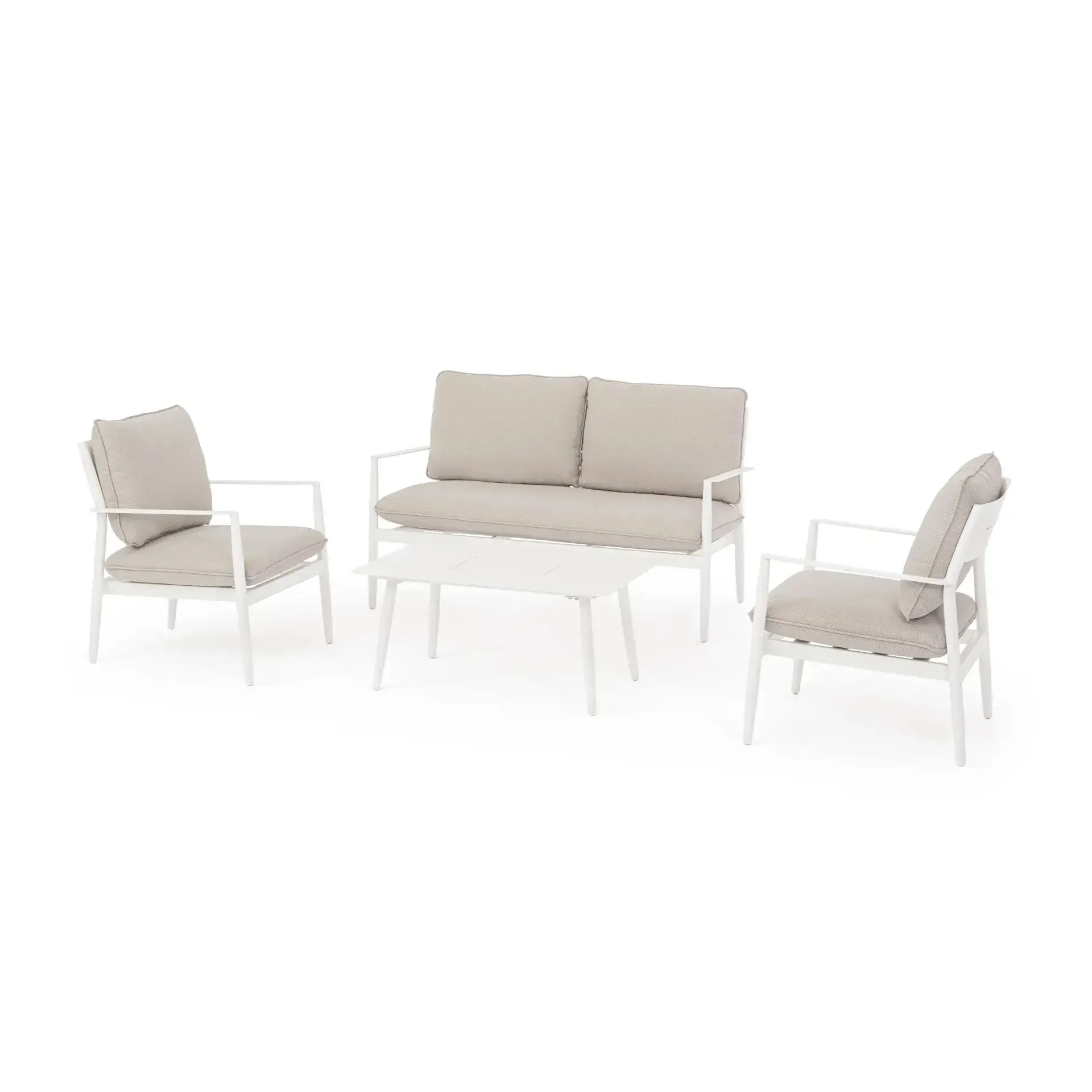 Zestaw tarasowy NEBULA  Bizzotto biały aluminium