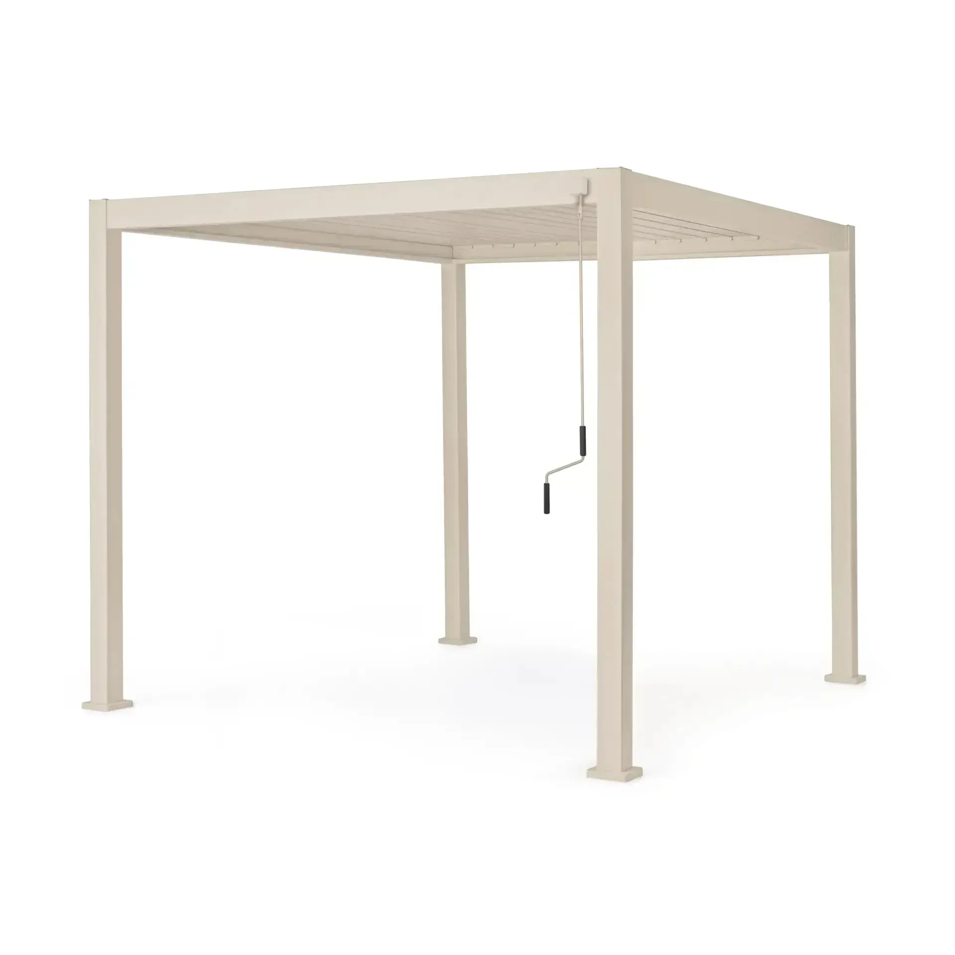 Pergola manualna OCEAN 300x300 Bizzotto beżowa aluminium