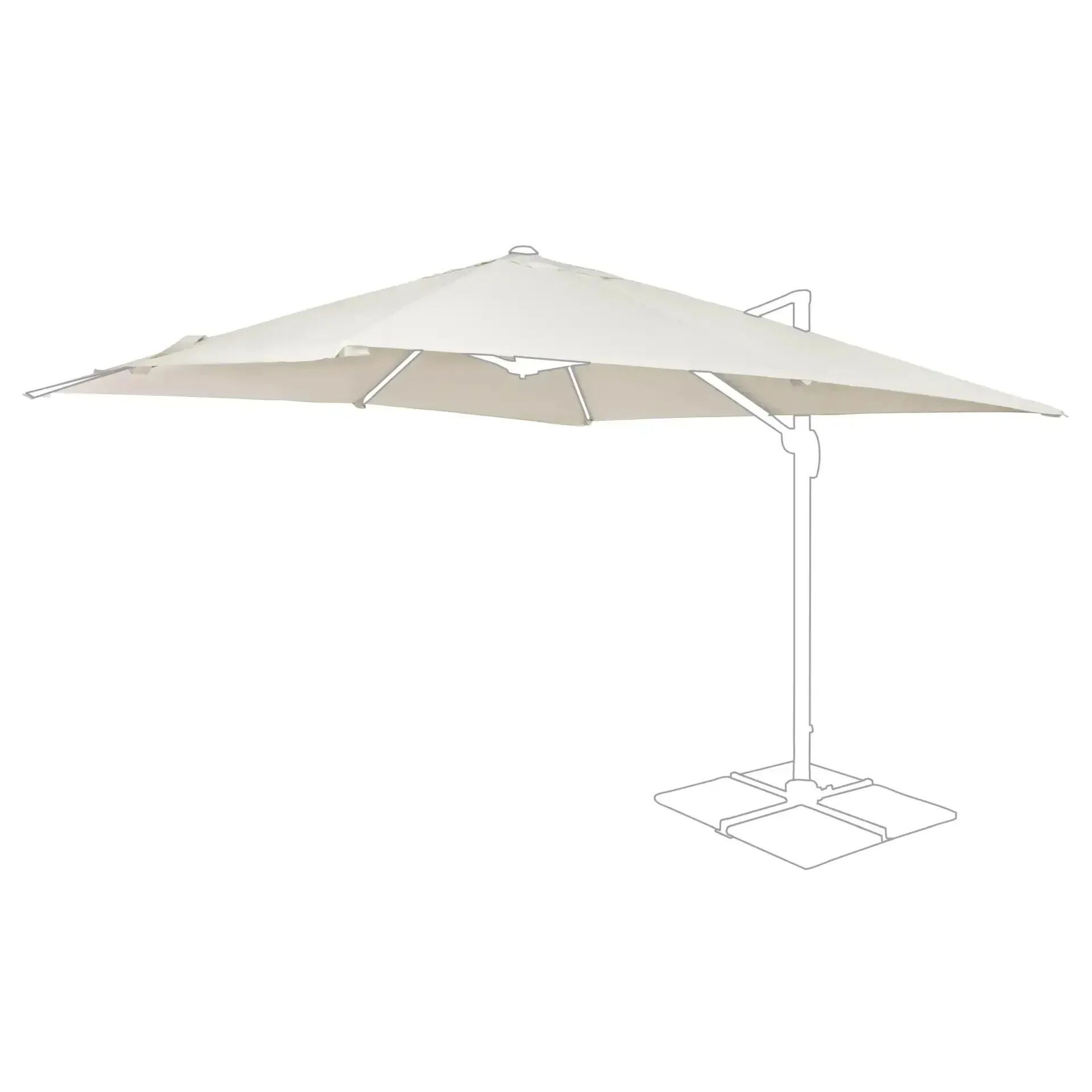 Poszycie czaszy parasola  DALLAS 300x300 Bizzotto beżowe poliester