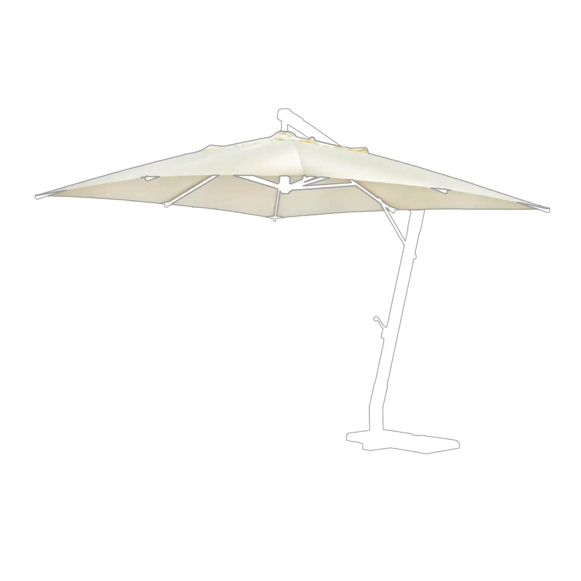 Poszycie czaszy parasola  CAPUA 300x300 Bizzotto beżowe poliester