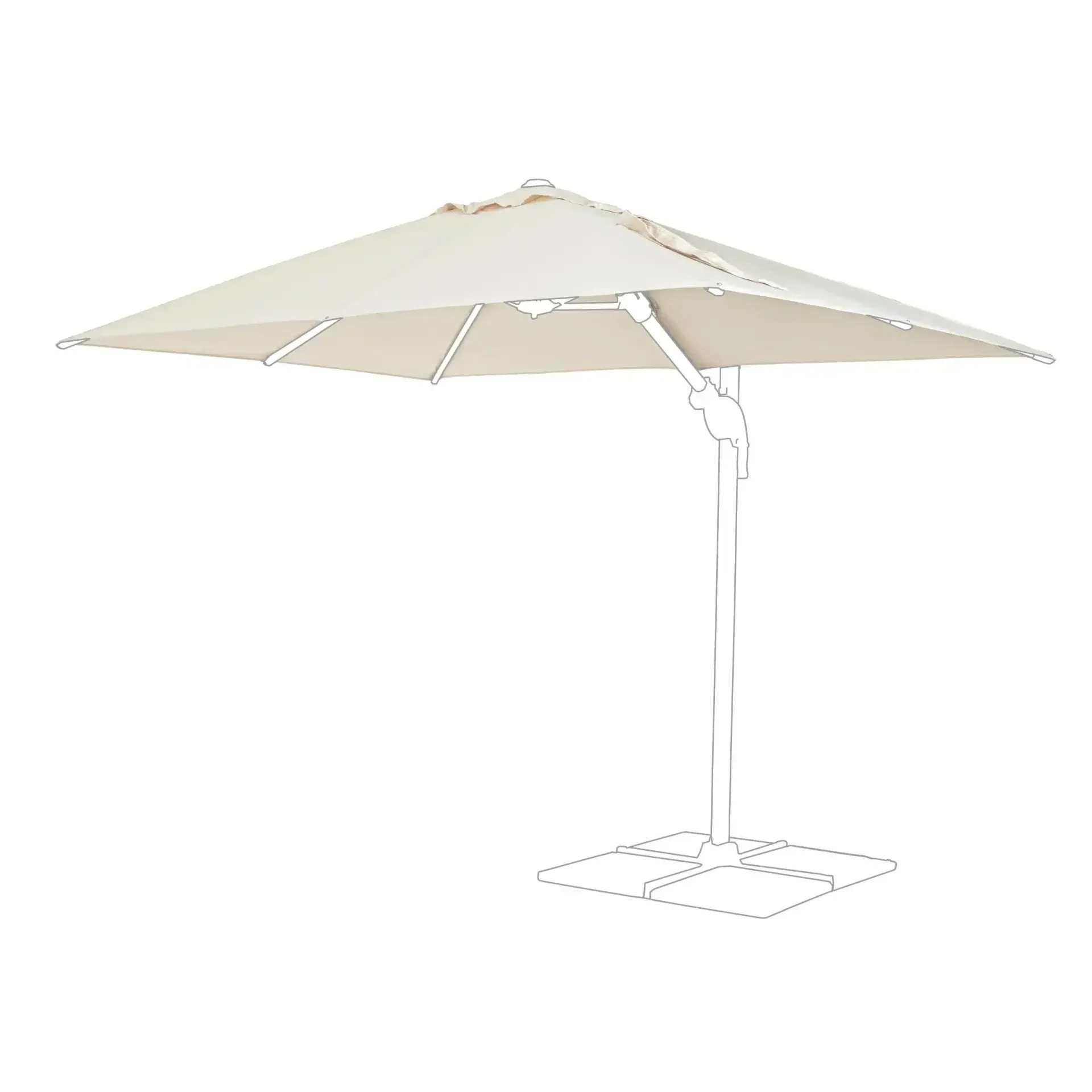 Poszycie czaszy parasola  ORION 300x200 Bizzotto beżowe poliester