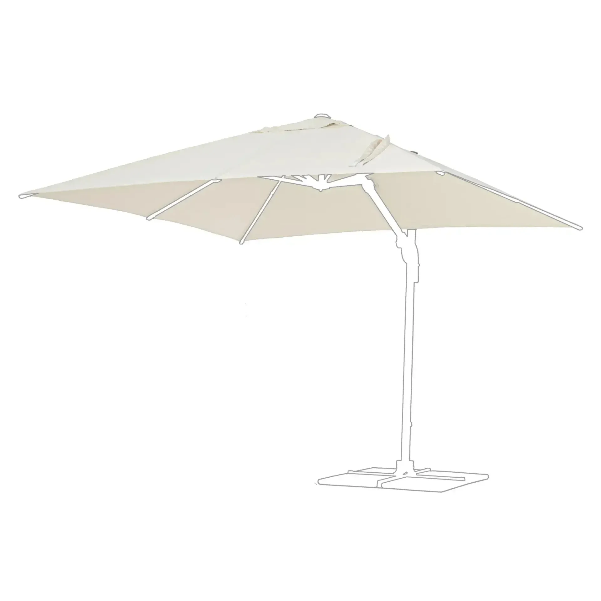 Poszycie czaszy parasola  ORION 300x300 Bizzotto beżowe poliester