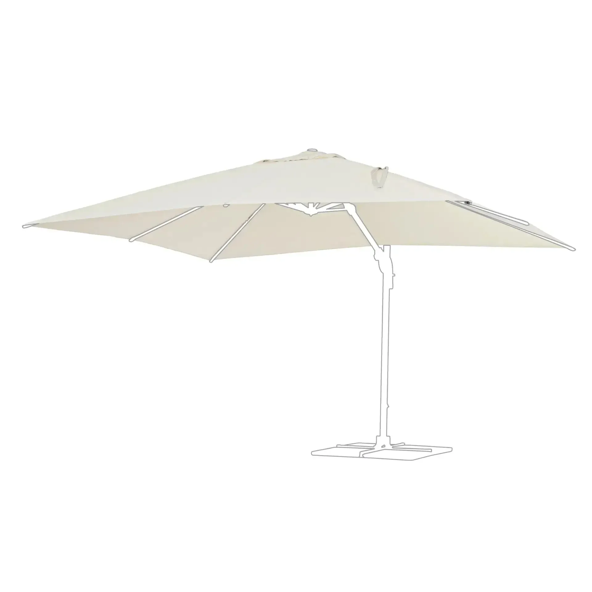 Poszycie czaszy parasola  ORION 400x300 Bizzotto beżowe poliester