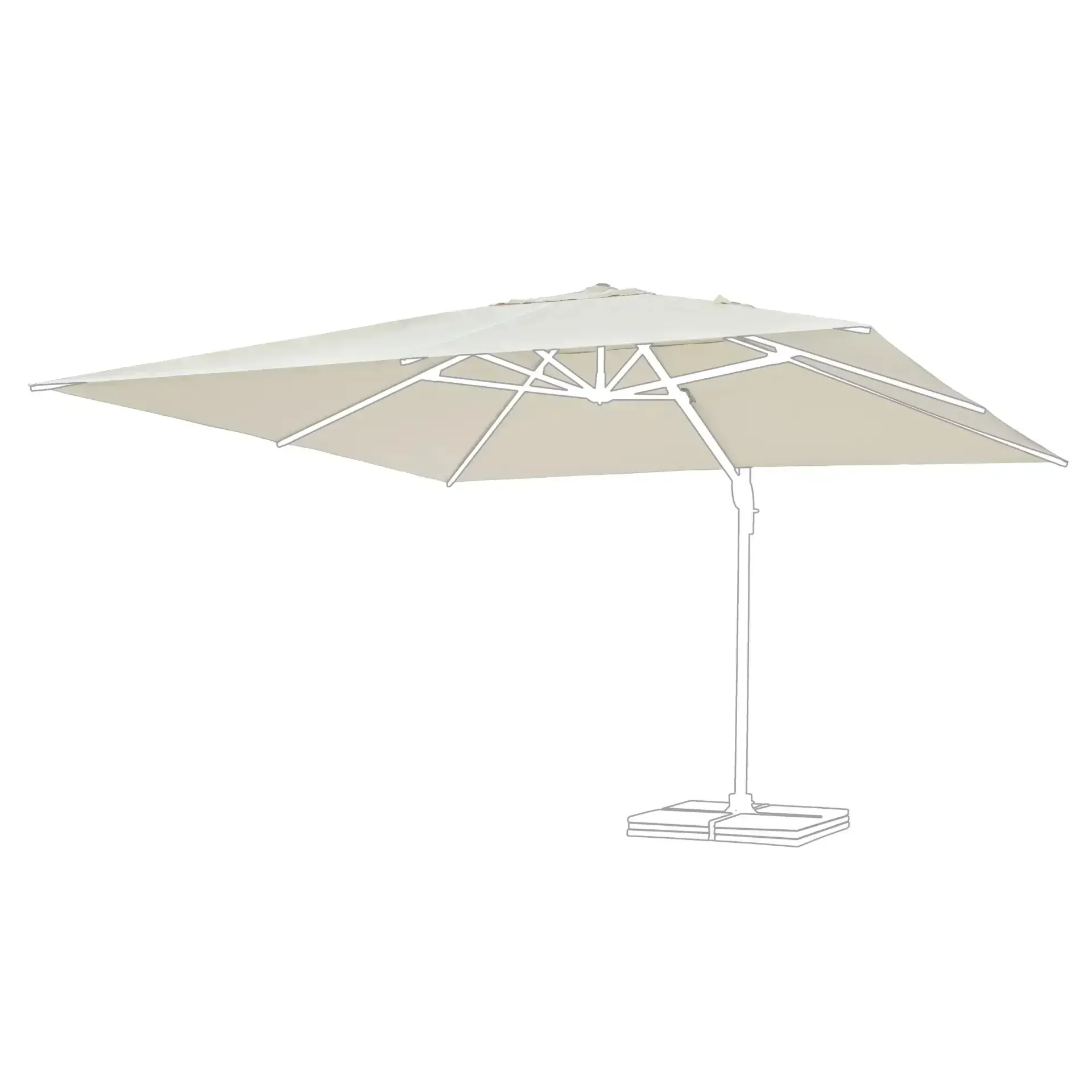 Poszycie czaszy parasola  ORION 400x400 Bizzotto beżowe poliester