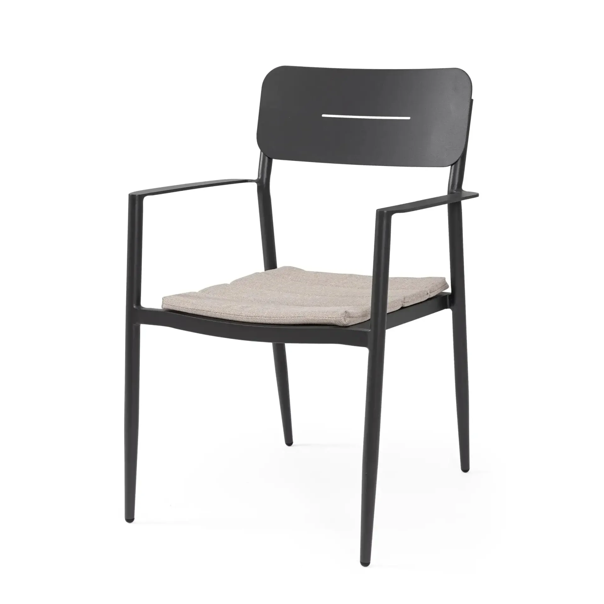 Krzesło ogrodowe NEBULA  Bizzotto antracytowe aluminiowe