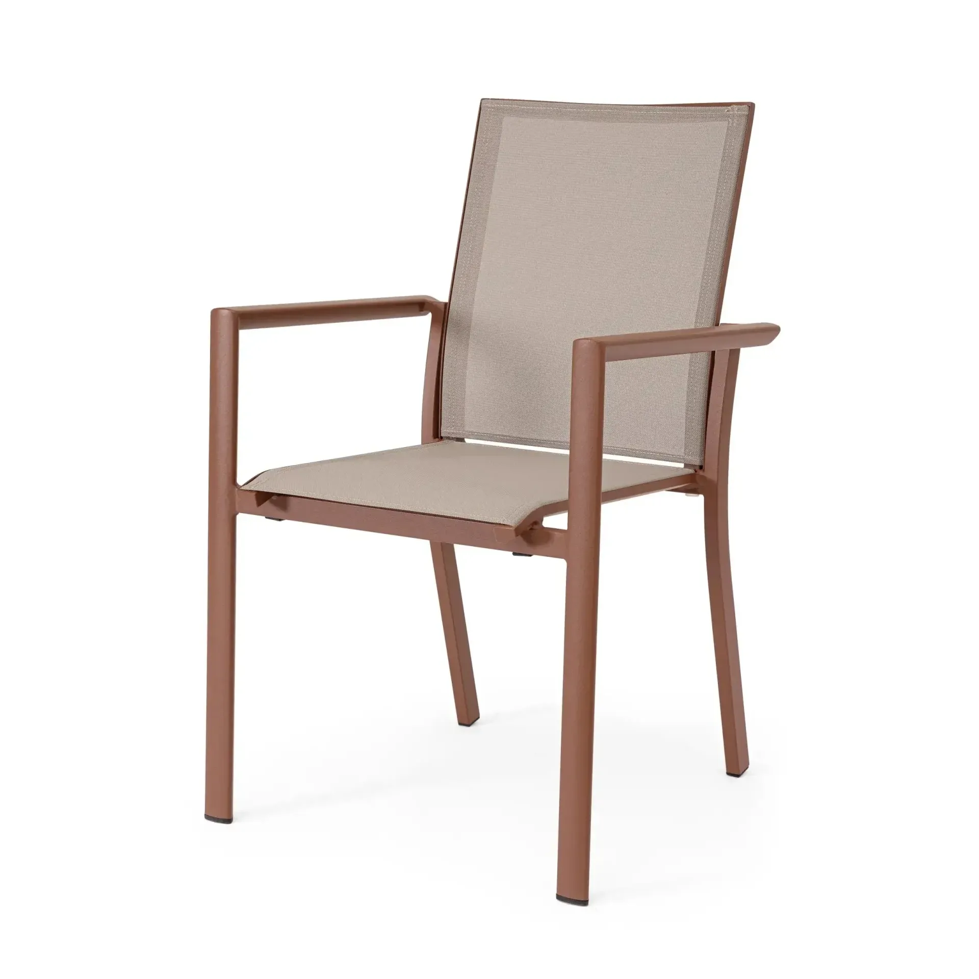 Krzesło ogrodowe KONNOR  Bizzotto brązowe aluminiowe