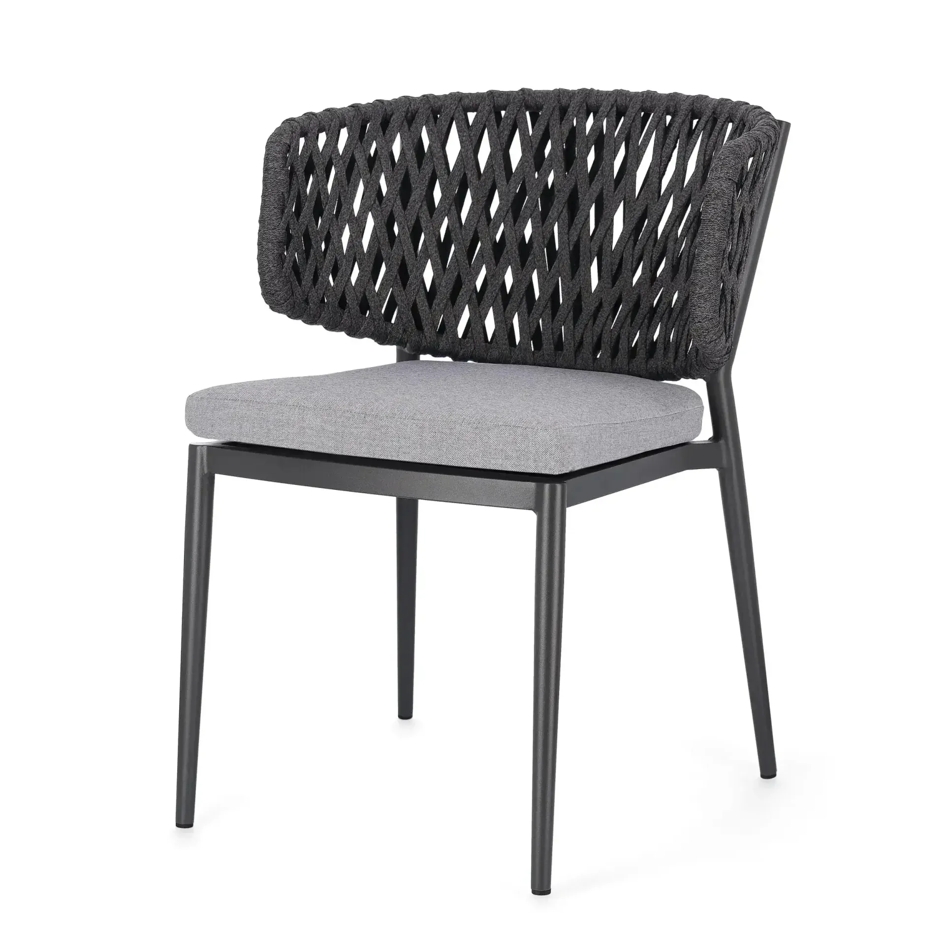 Krzesło ogrodowe NOELIA  Bizzotto antracytowe aluminiowe