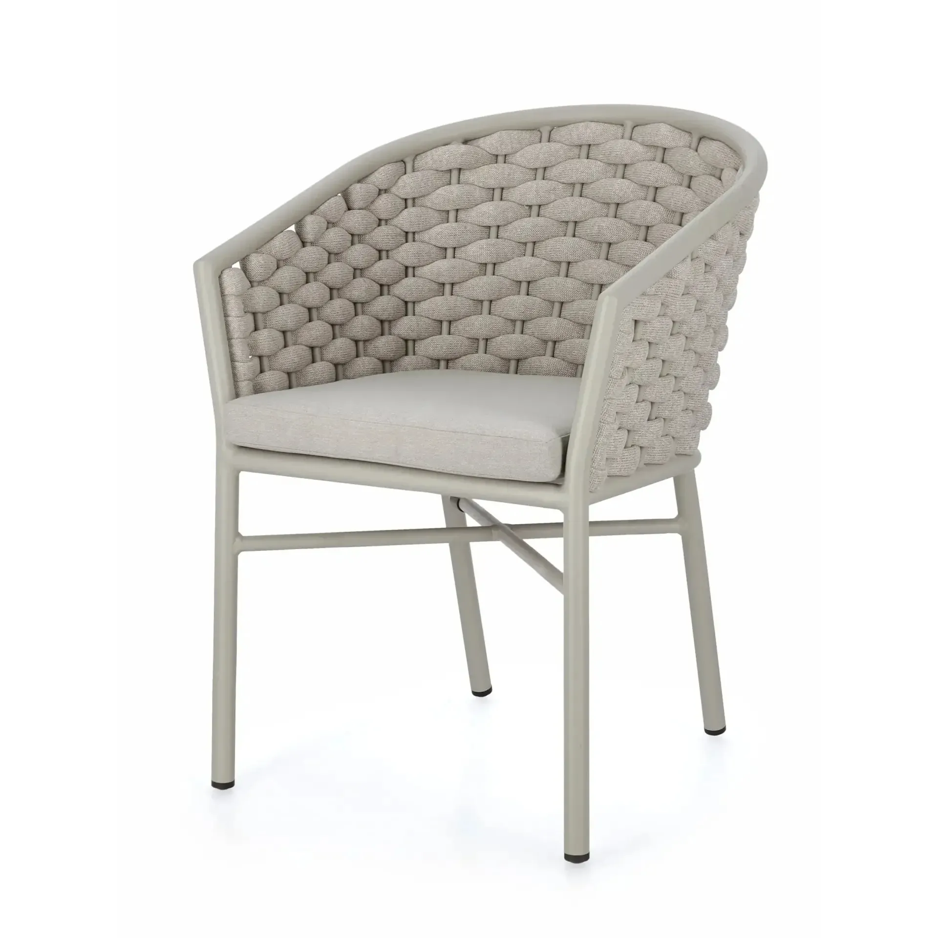 Krzesło ogrodowe MARGALIDA  Bizzotto beżowe aluminiowe