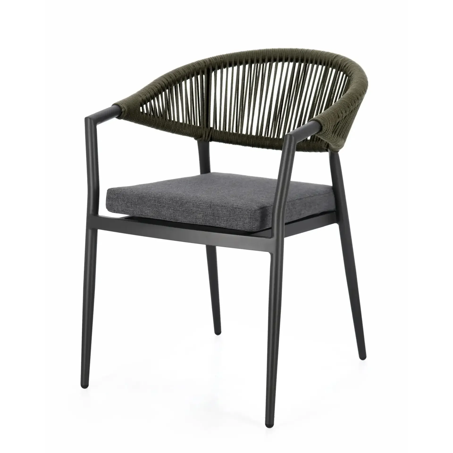 Krzesło ogrodowe MILLOR Bizzotto antracytowo-zielone aluminiowe