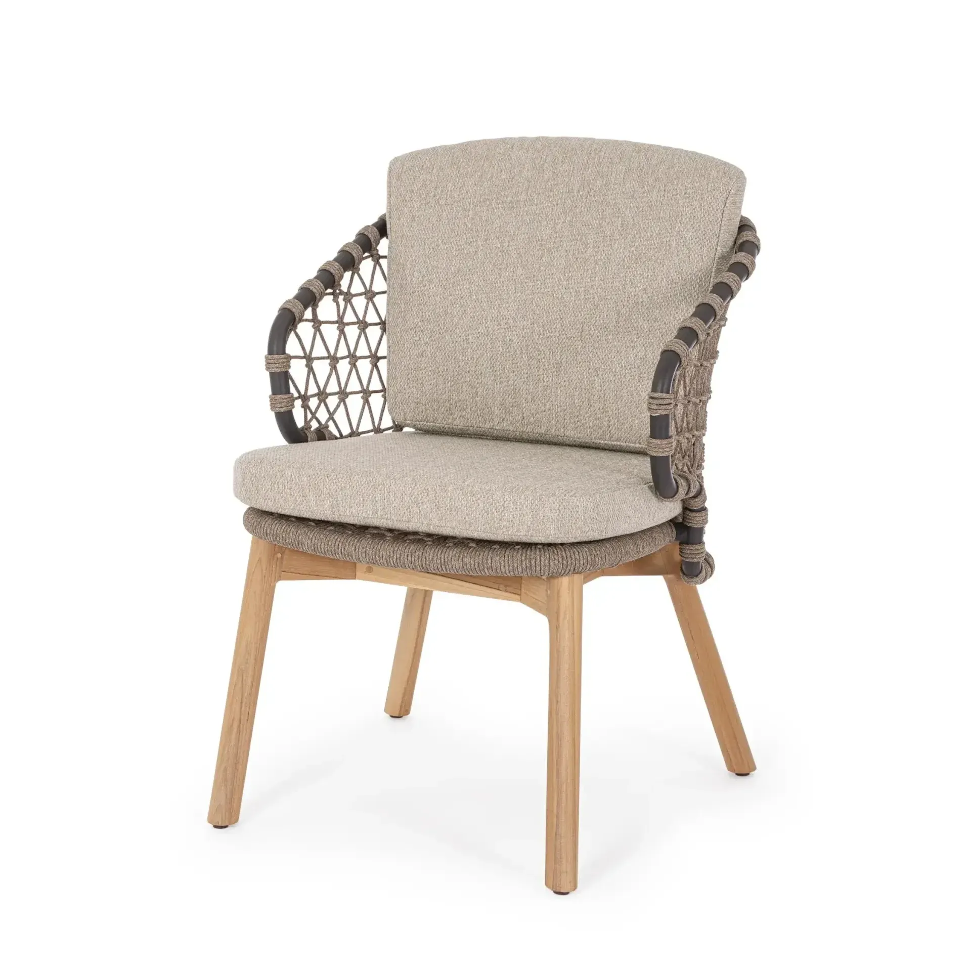 Krzesło ogrodowe EULARIA  Bizzotto beżowe aluminiowe