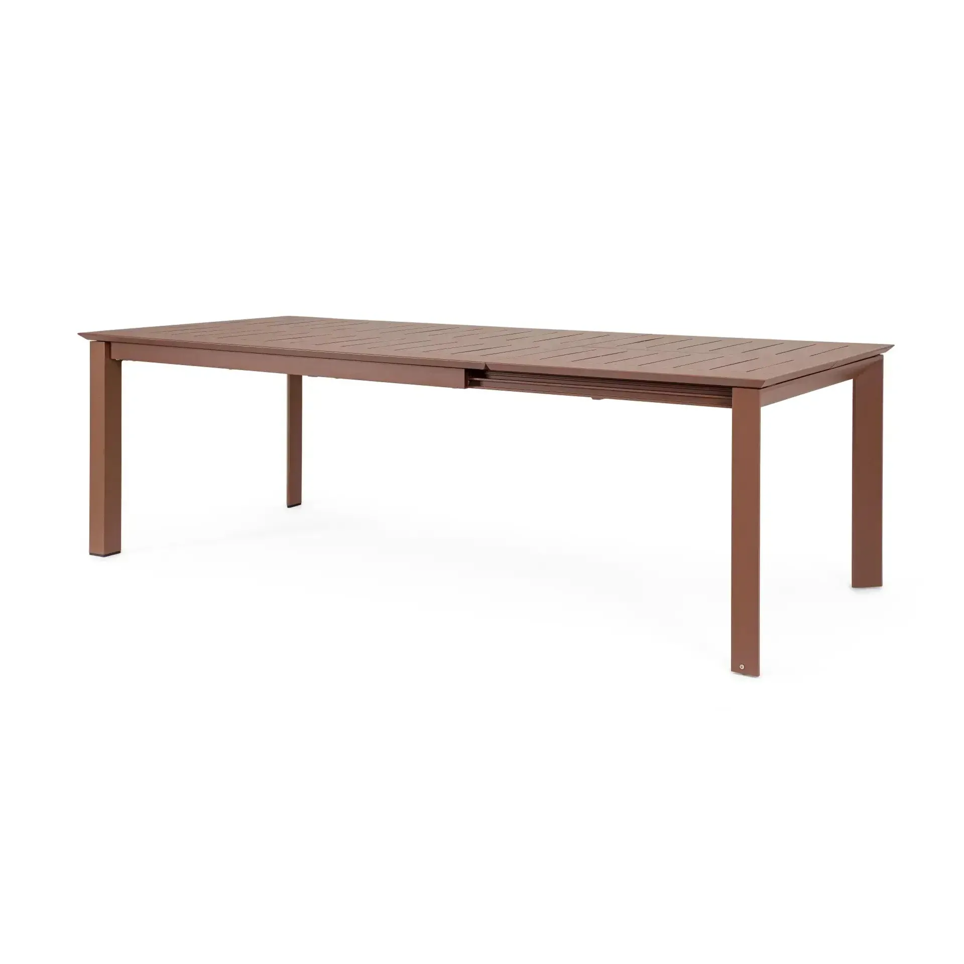 Rozkładany stół ogrodowy KONNOR 160-240x100 Bizzotto miedziany aluminiowy