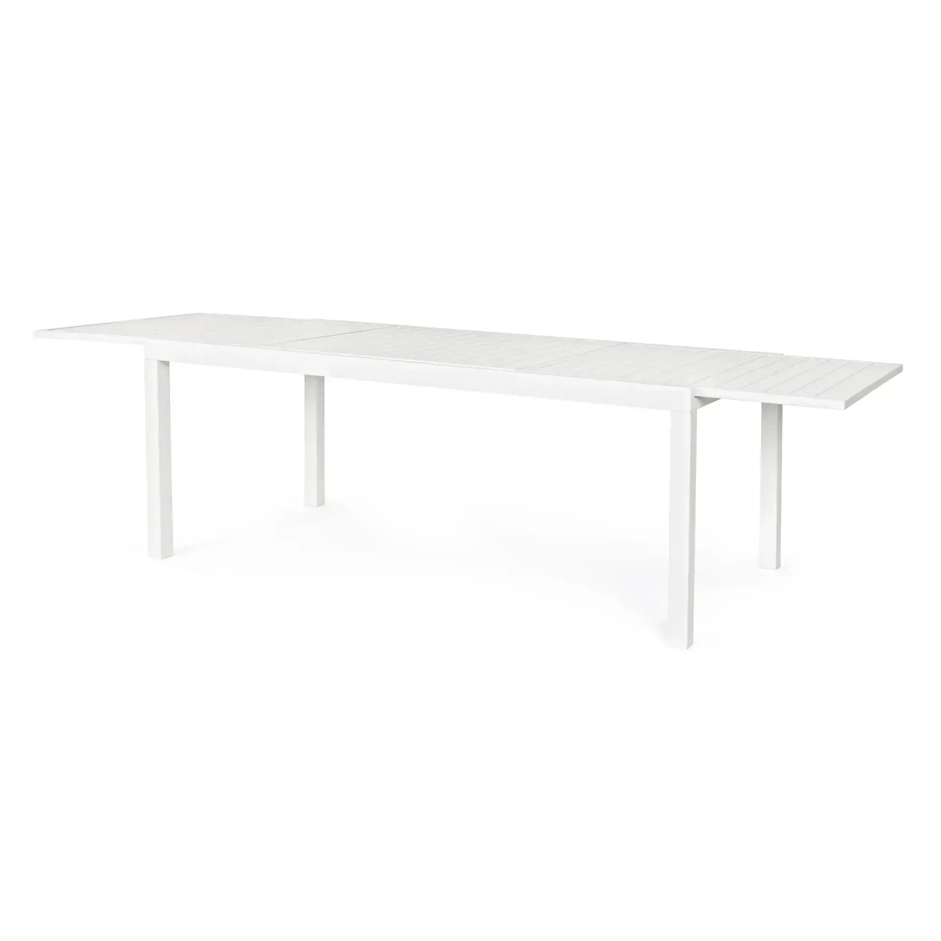 Rozkładany stół ogrodowy HILDE 200-300x100 Bizzotto biały aluminiowy