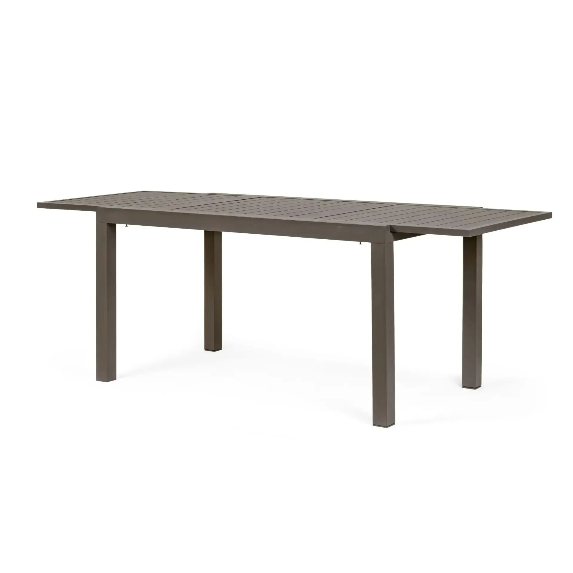 Rozkładany stół ogrodowy HILDE 140-210x77 Bizzotto brązowy aluminiowy