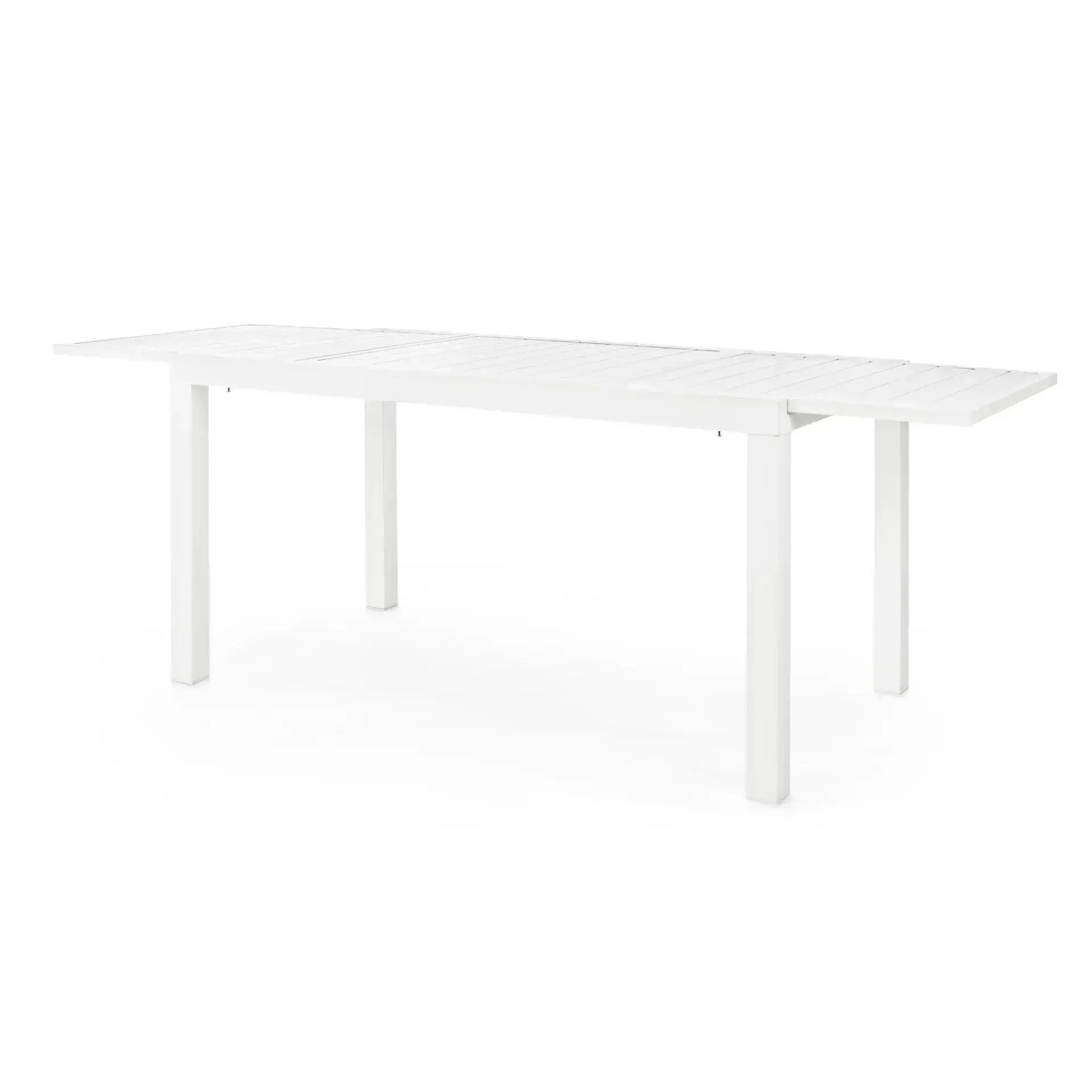 Rozkładany stół ogrodowy HILDE 140-210x77 Bizzotto biały aluminiowy