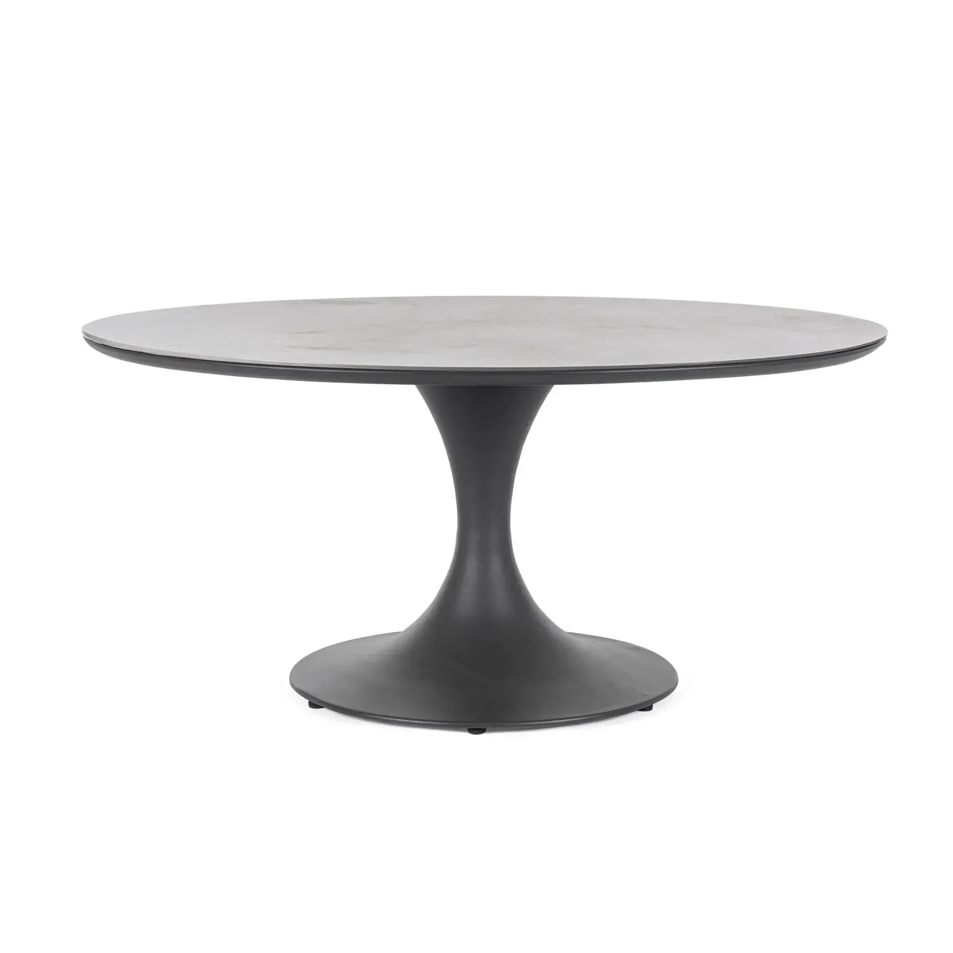 Stół okrągły ARNOLD Ø158 Bizzotto czarny aluminiowy