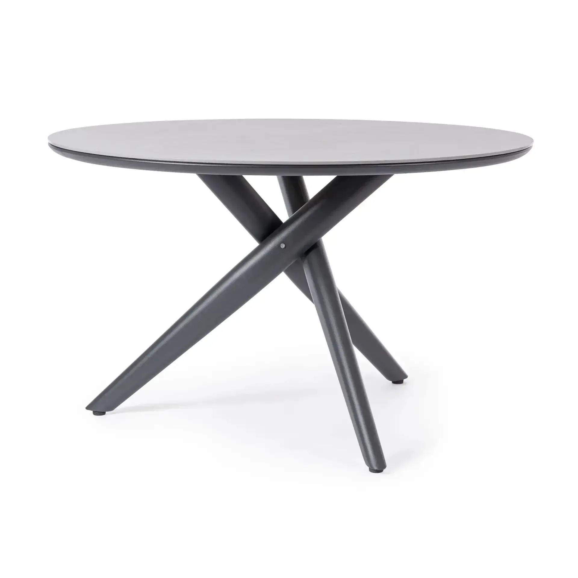 Stół okrągły JULIAN Ø120 Bizzotto czarny aluminiowy