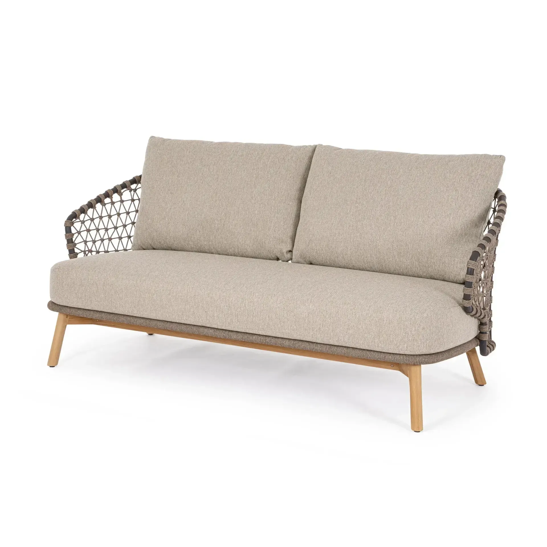 Sofa ogrodowa EULARIA 180x89,5 Bizzotto beżowa aluminium-teak