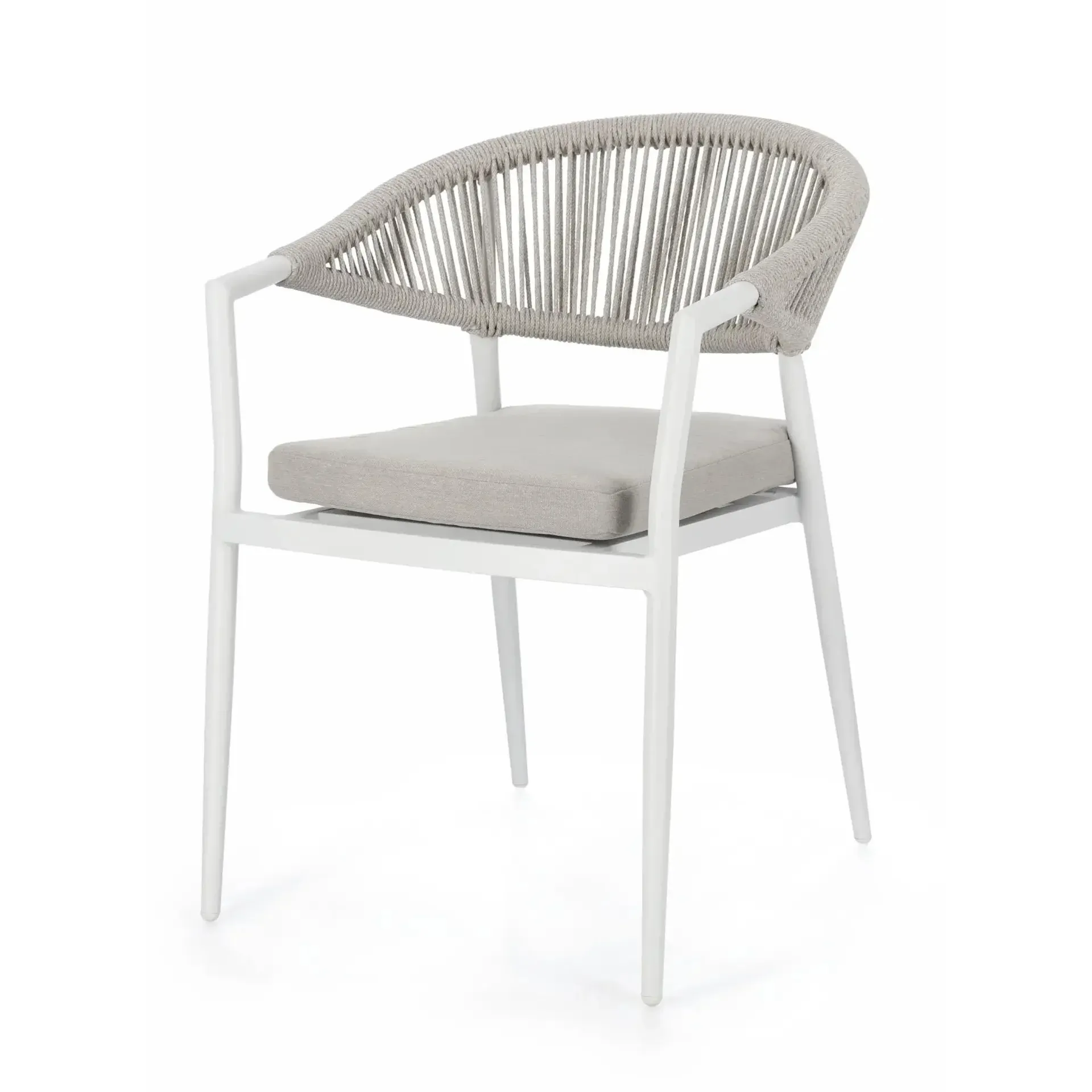 Krzesło ogrodowe MILLOR 57x61 Bizzotto białe aluminiowe