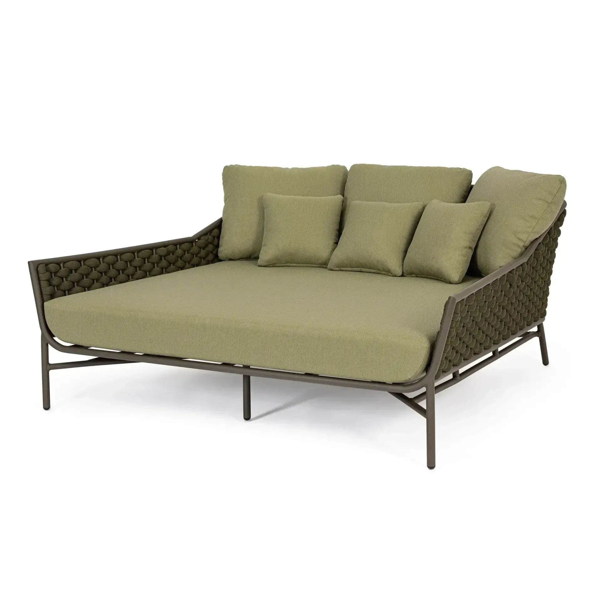 Łóżko ogrodowe EVERLY 166x153 Bizzotto zielone aluminium