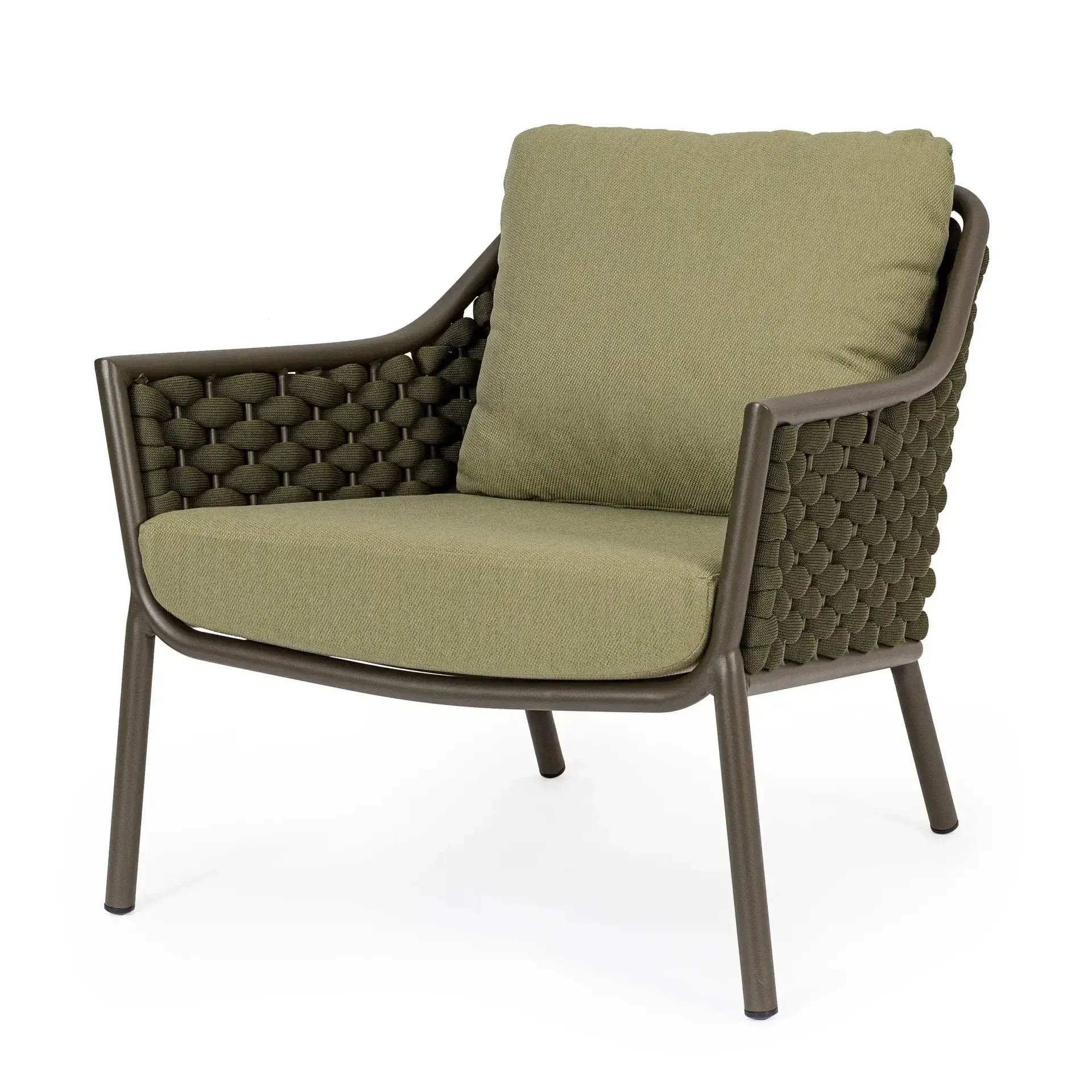 Fotel ogrodowy EVERLY 80x80 Bizzotto zielone aluminium