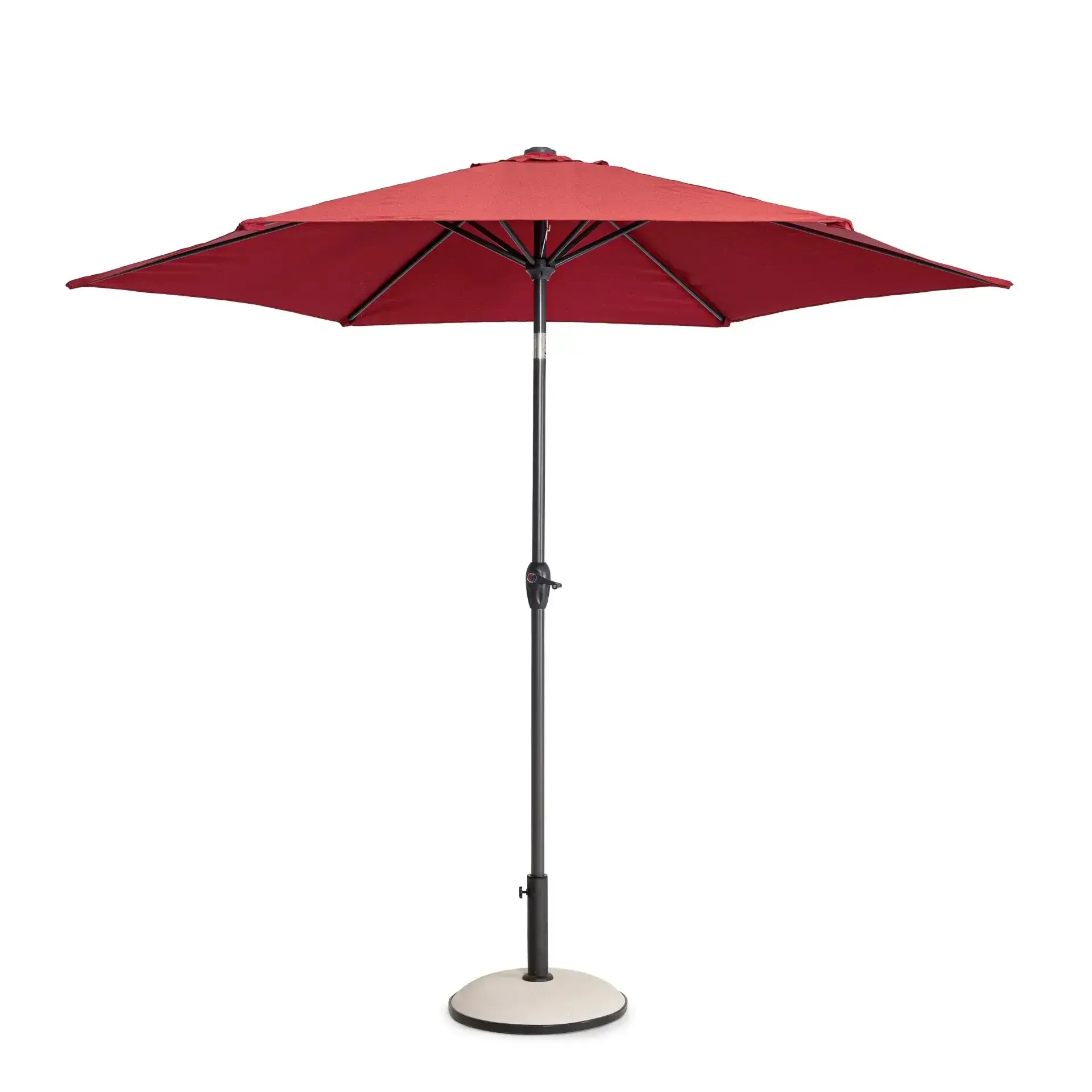 Parasol basenowy okrągły KALIFE Ø235 Bizzotto czerwony aluminiowy