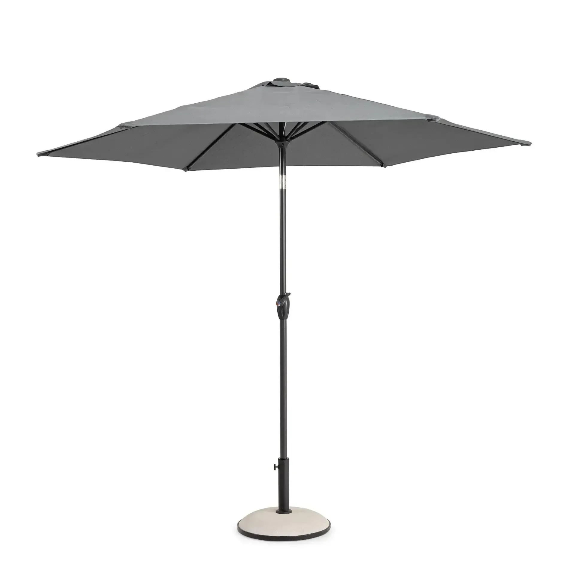 Parasol basenowy okrągły KALIFE Ø235 Bizzotto szary aluminiowy