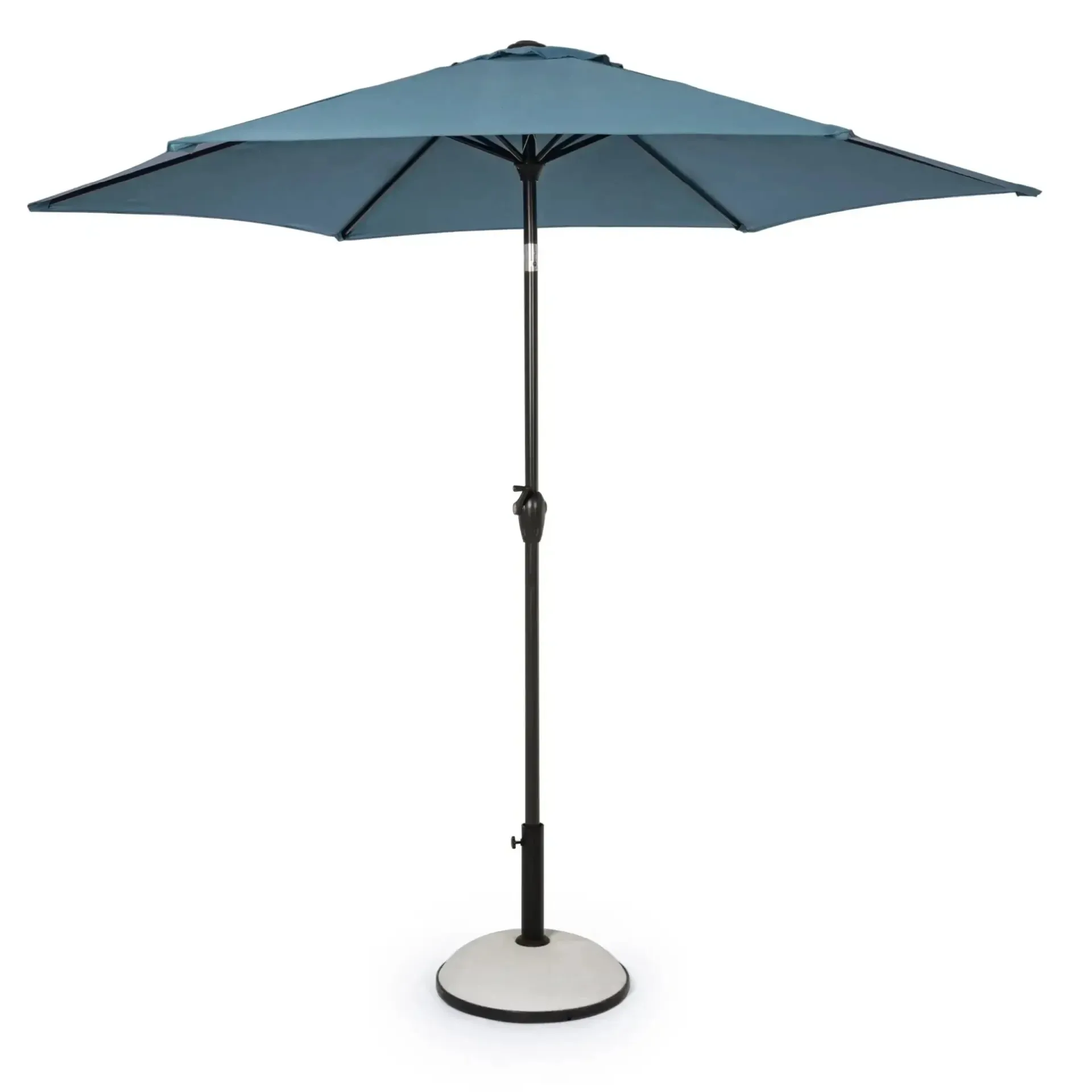 Parasol ogrodowy okrągły KALIFE 270x235 Bizzotto niebieski aluminiowy