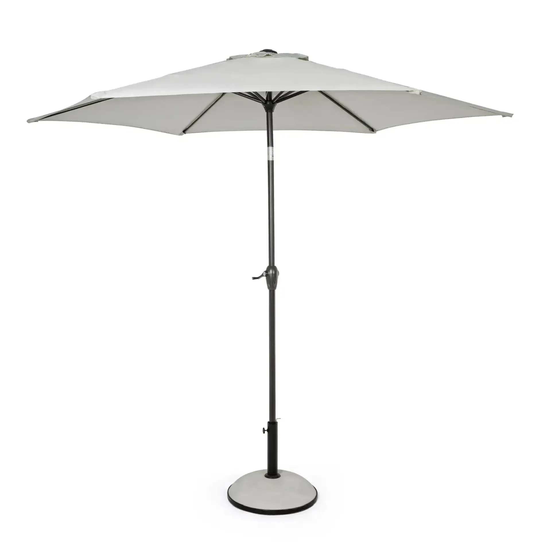 Parasol ogrodowy okrągły KALIFE 270x235 Bizzotto naturalny aluminiowy