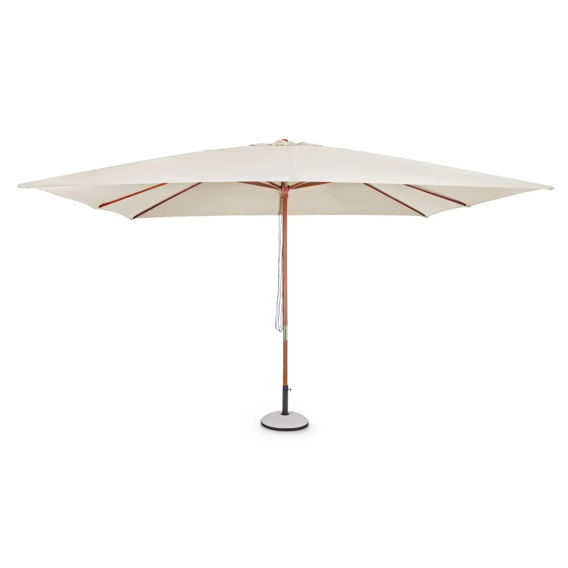 Parasol ogrodowy prostokątny SYROS 400x300 Bizzotto kremowy drewniany