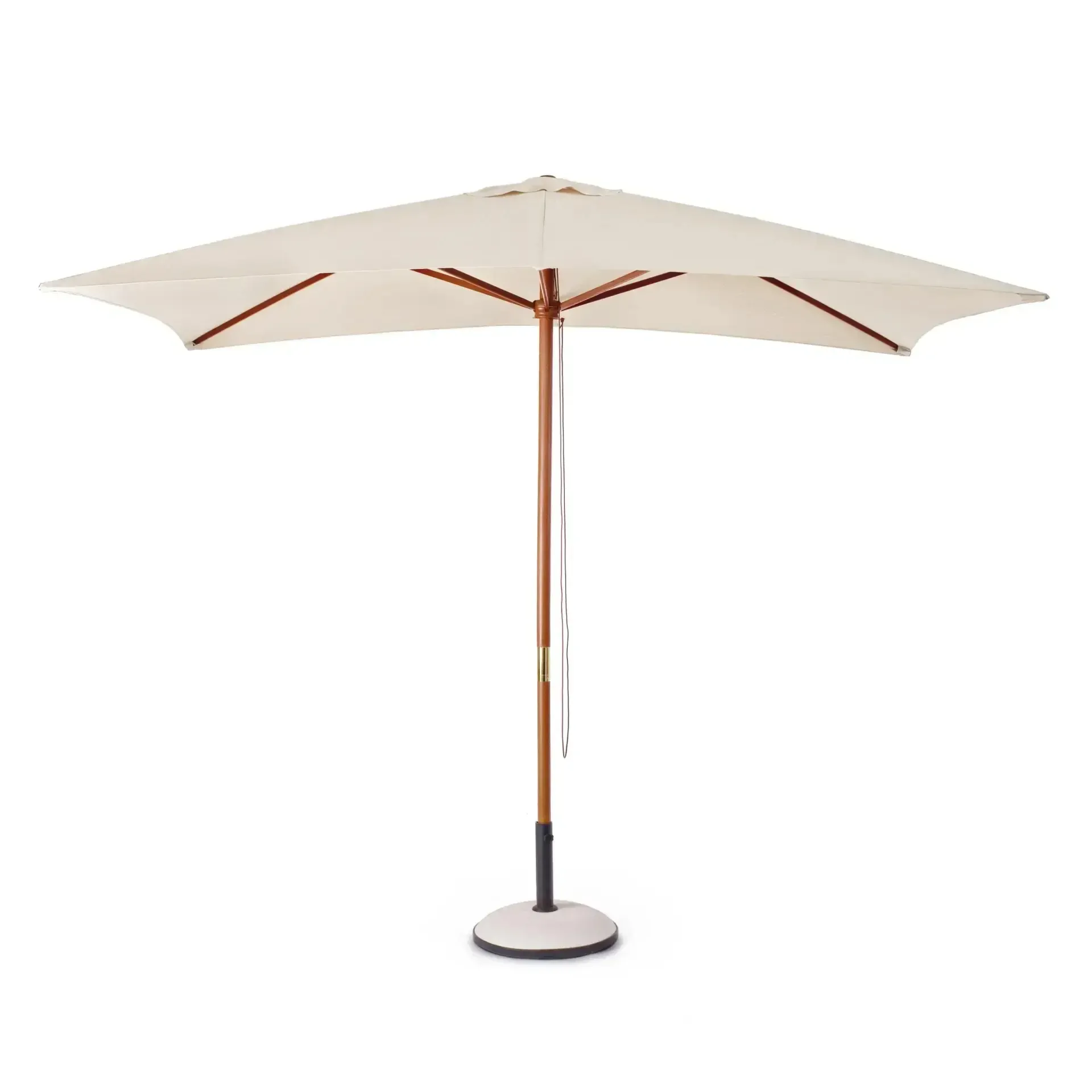 Parasol ogrodowy prostokątny SYROS 300x200 Bizzotto kremowy drewniany