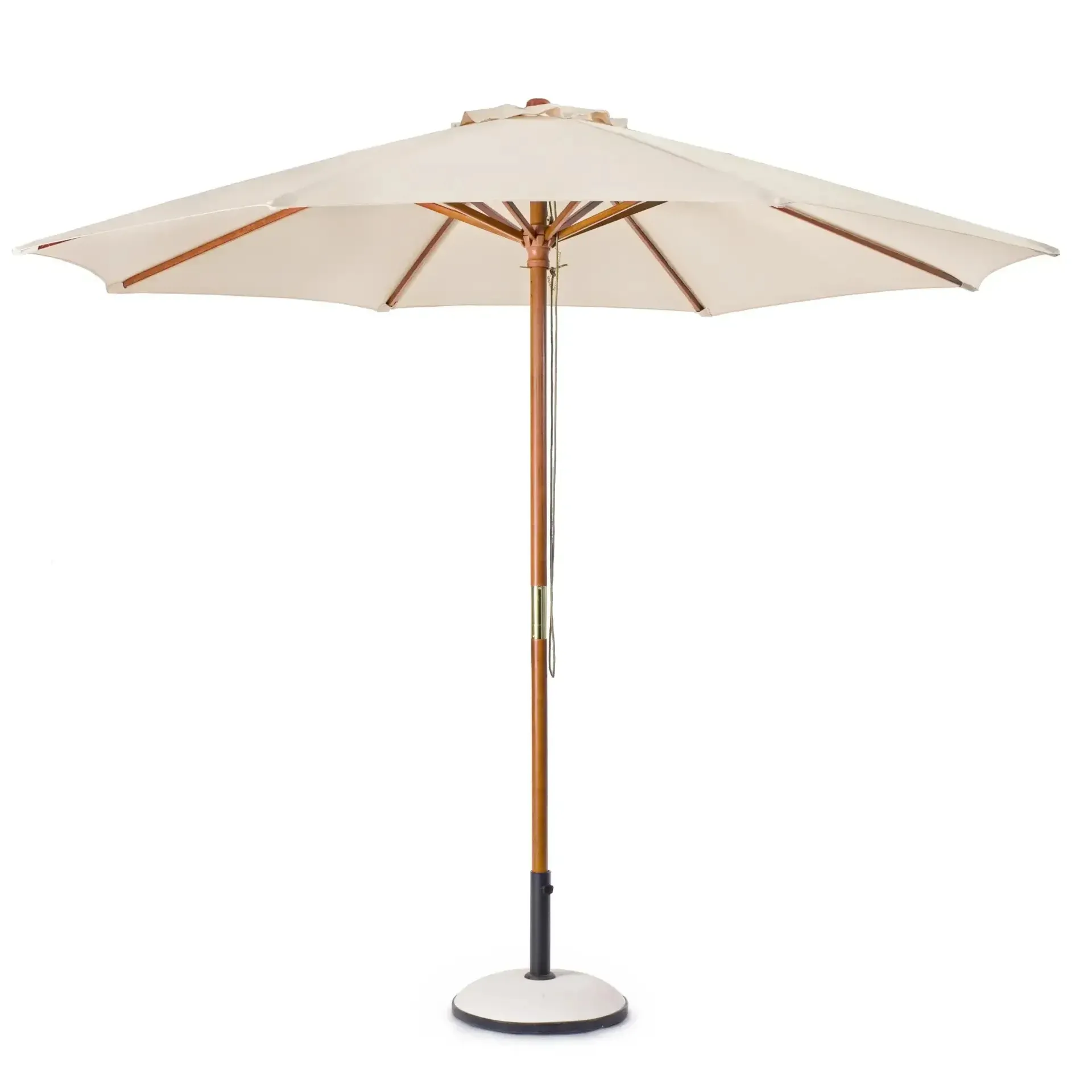 Parasol ogrodowy okrągły SYROS Ø300 Bizzotto kremowy drewniany
