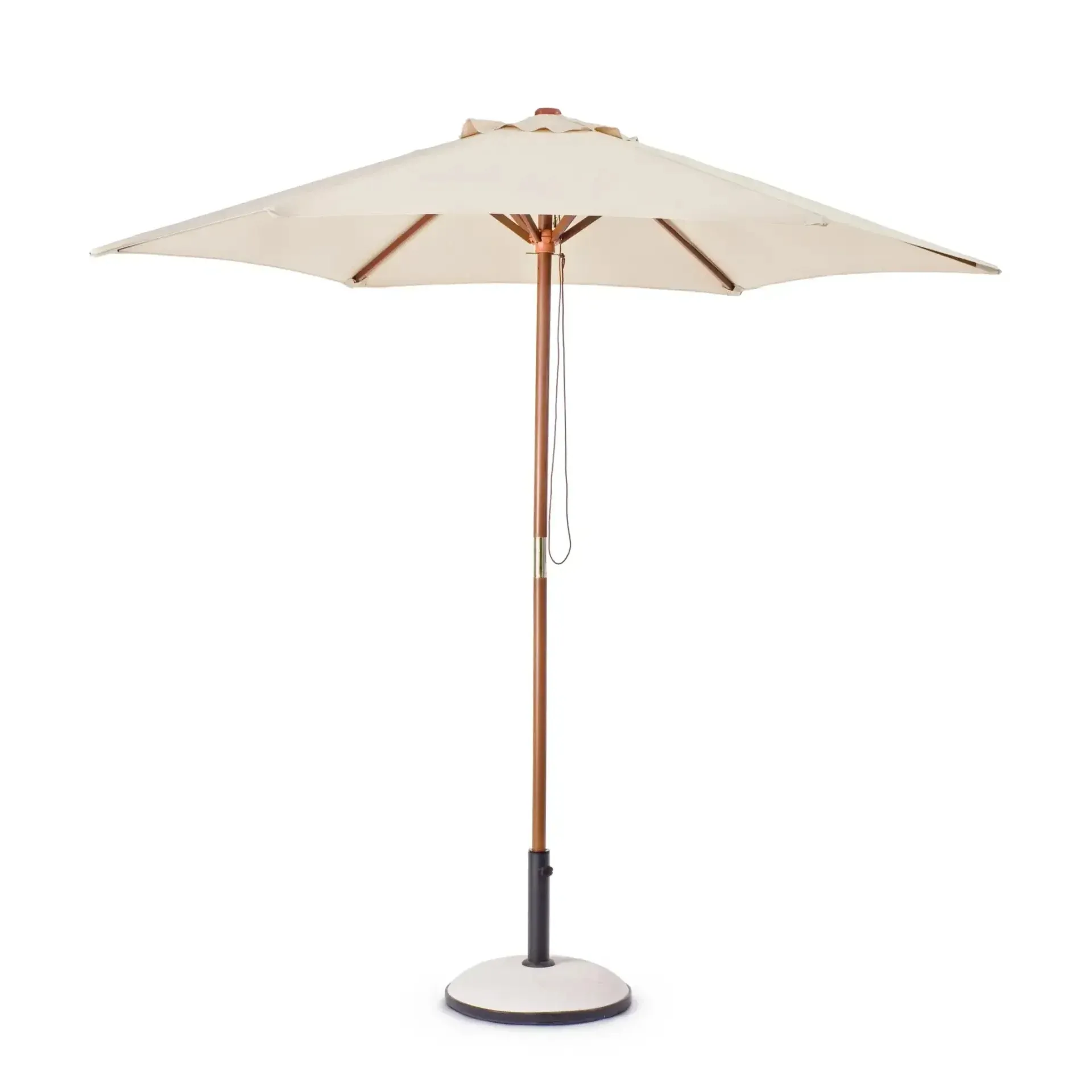 Parasol ogrodowy okrągły SYROS Ø250 Bizzotto kremowy drewniany
