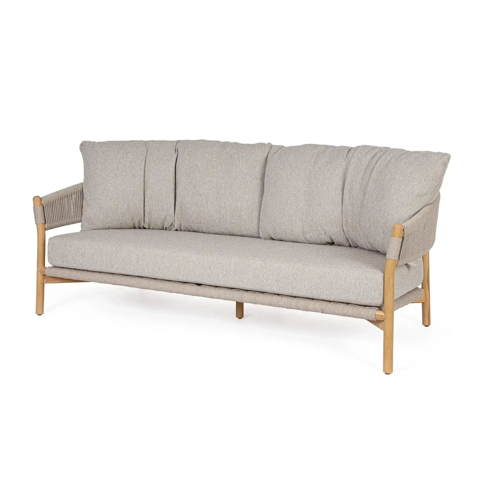 Sofa ogrodowa 3 osobowa GARITA 196x87 Bizzotto brązowy drewniana