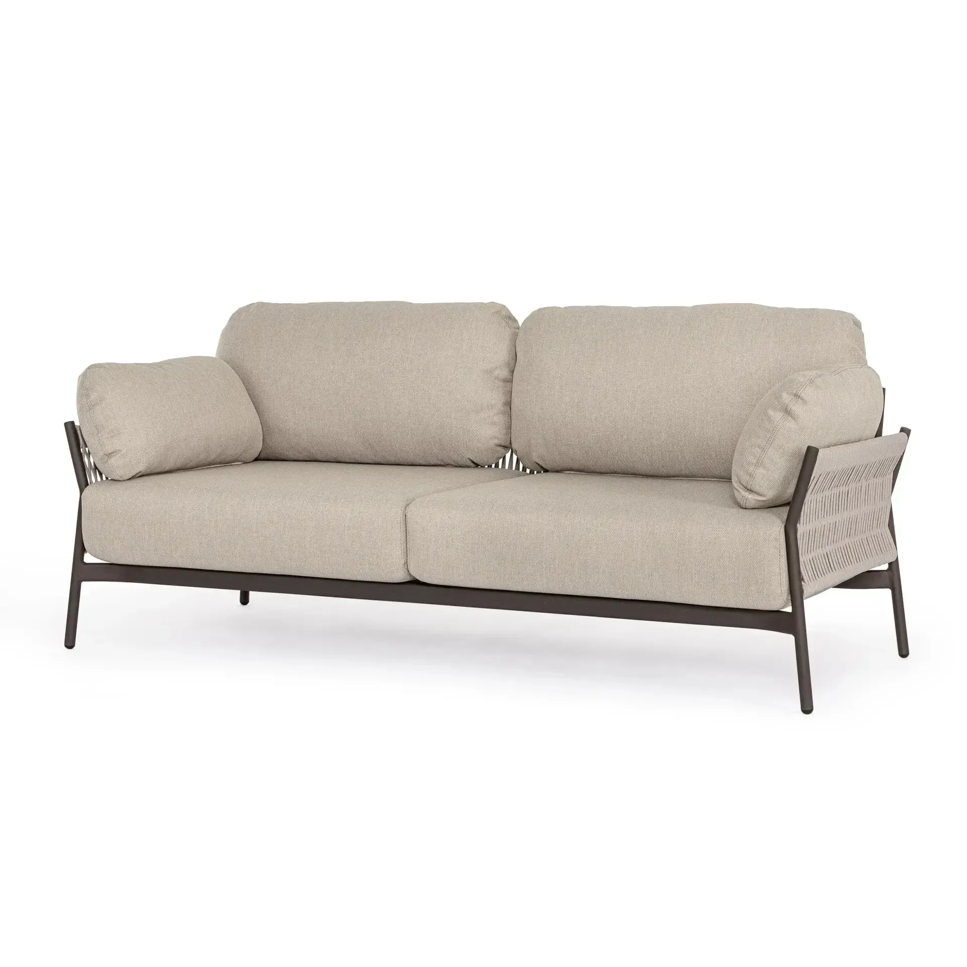 Sofa ogrodowa 2 osobowa PARDIS 183x80 Bizzotto czarny aluminiowa