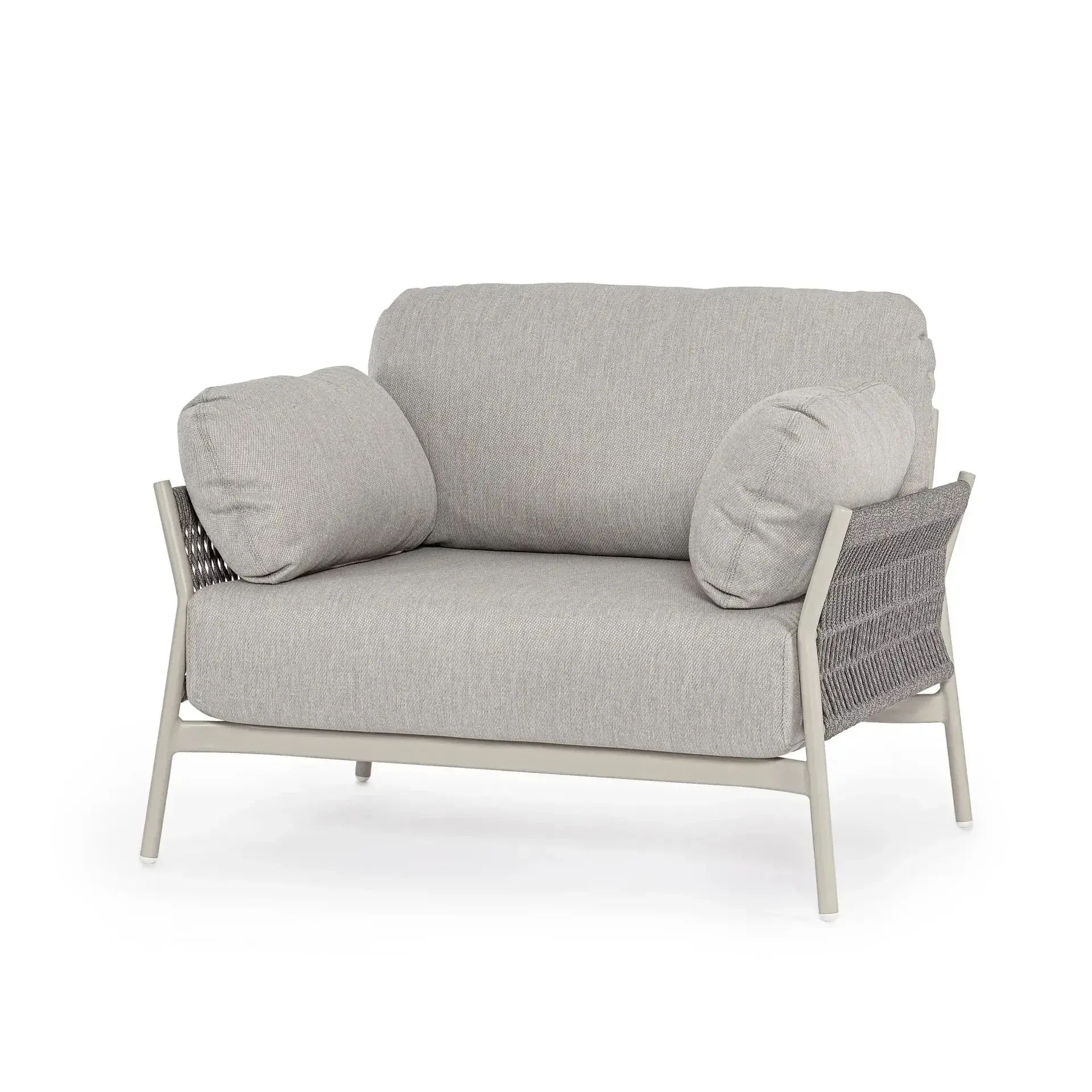 Fotel ogrodowy PARDIS 99x80 Bizzotto piaskowy aluminiowy