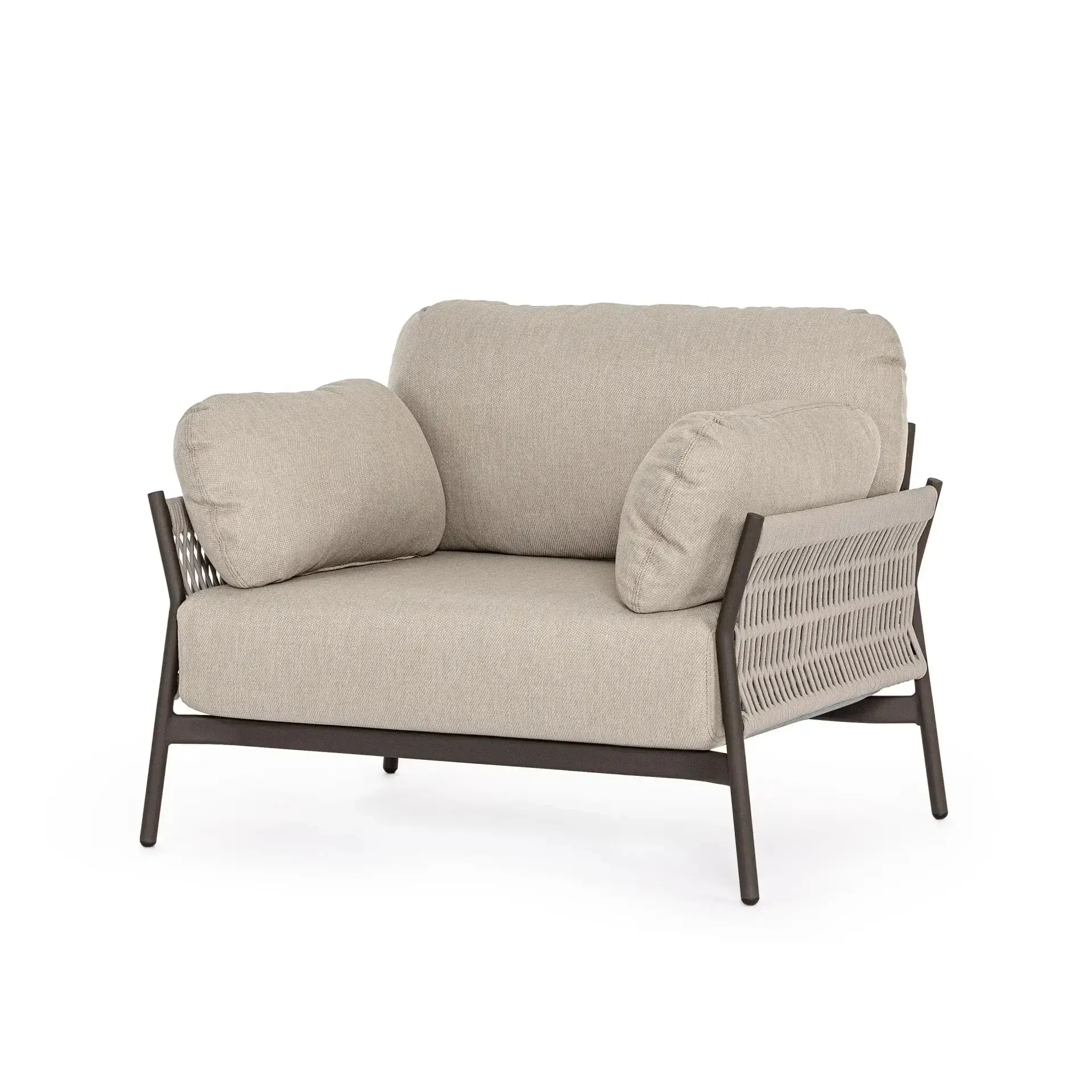 Fotel ogrodowy PARDIS 99x80 Bizzotto czarny aluminiowy