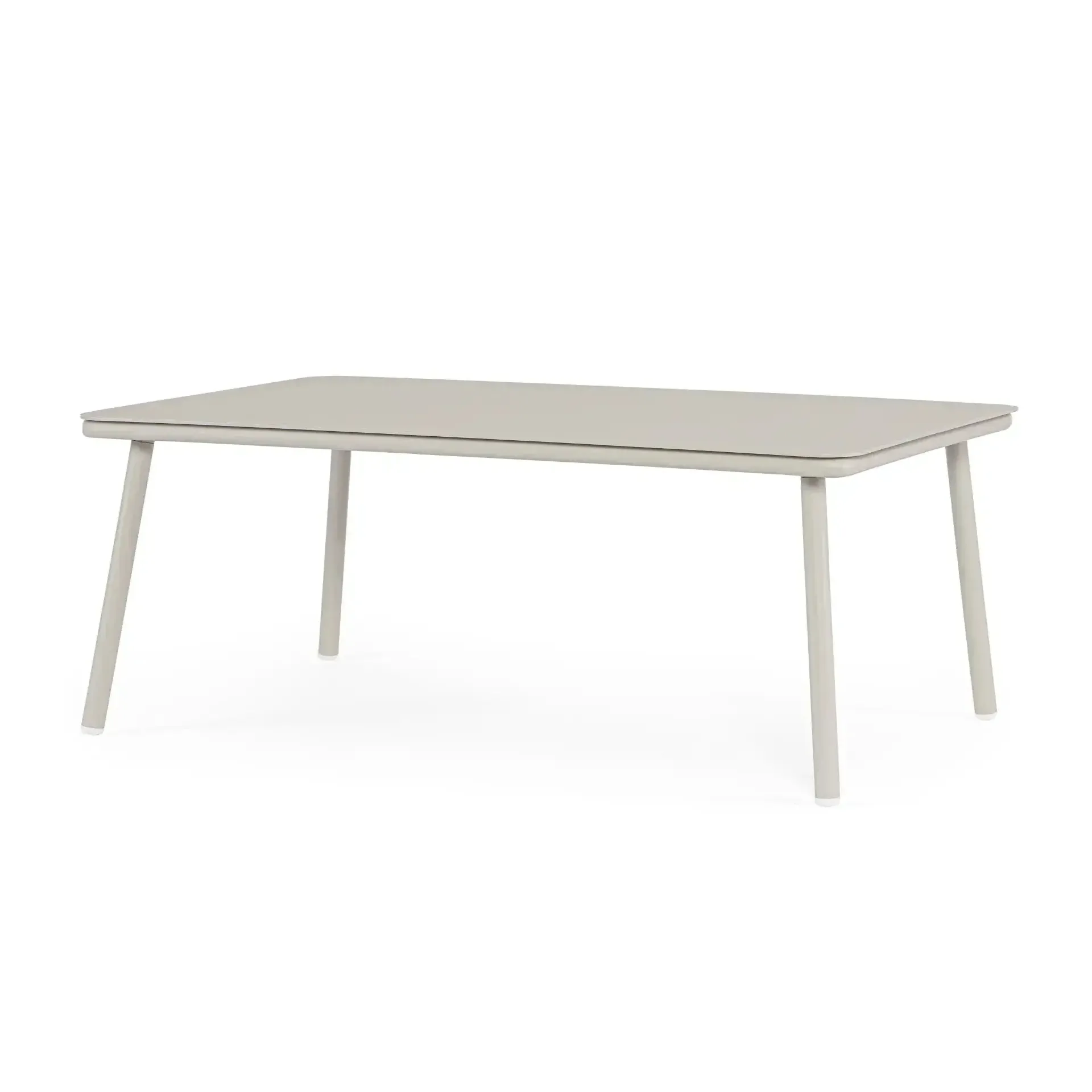 Stolik ogrodowy kawowy SPIKE 104x61 Bizzotto piaskowy aluminiowy