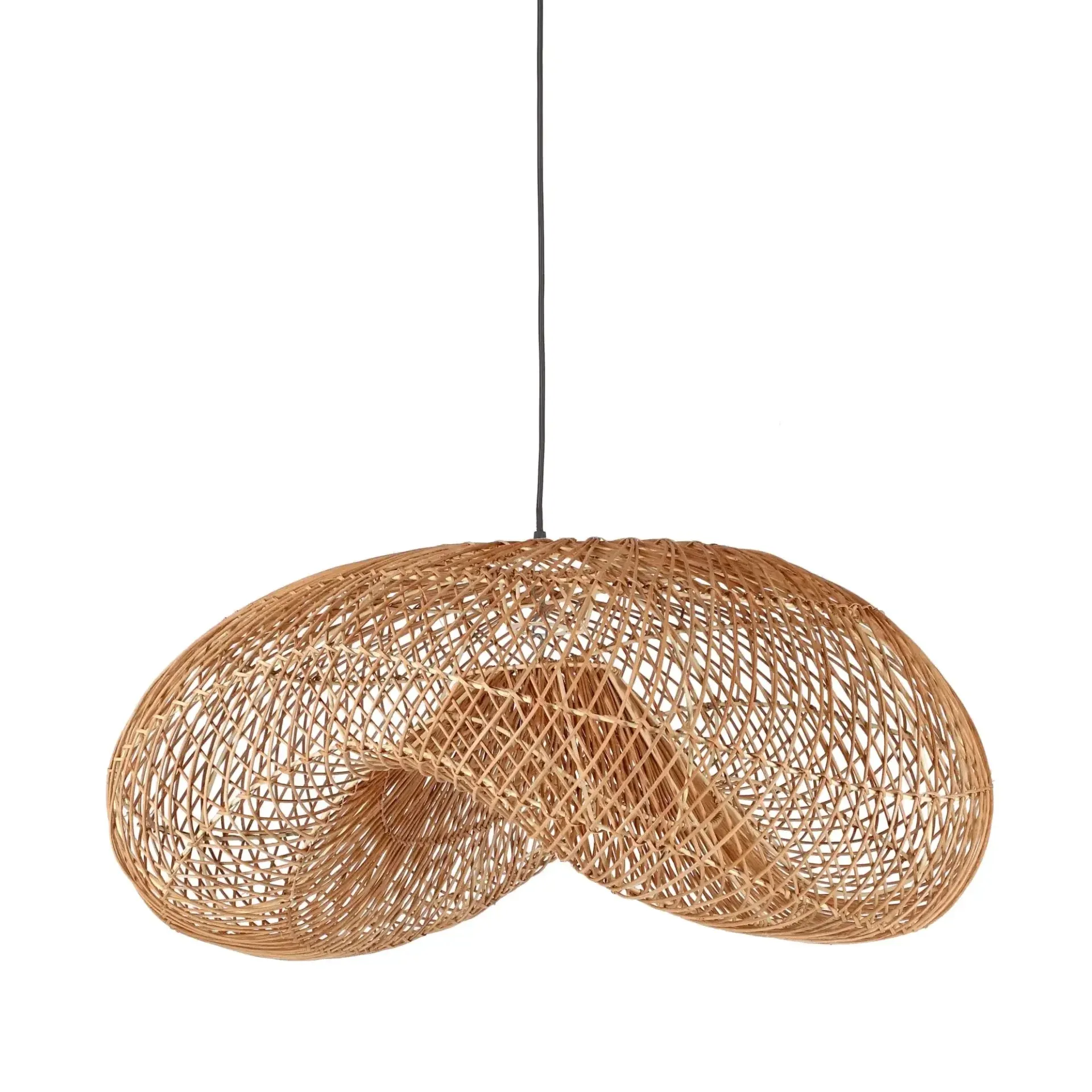 Lampa na taras KADIN 81x56 Bizzotto brązowy rattanowy