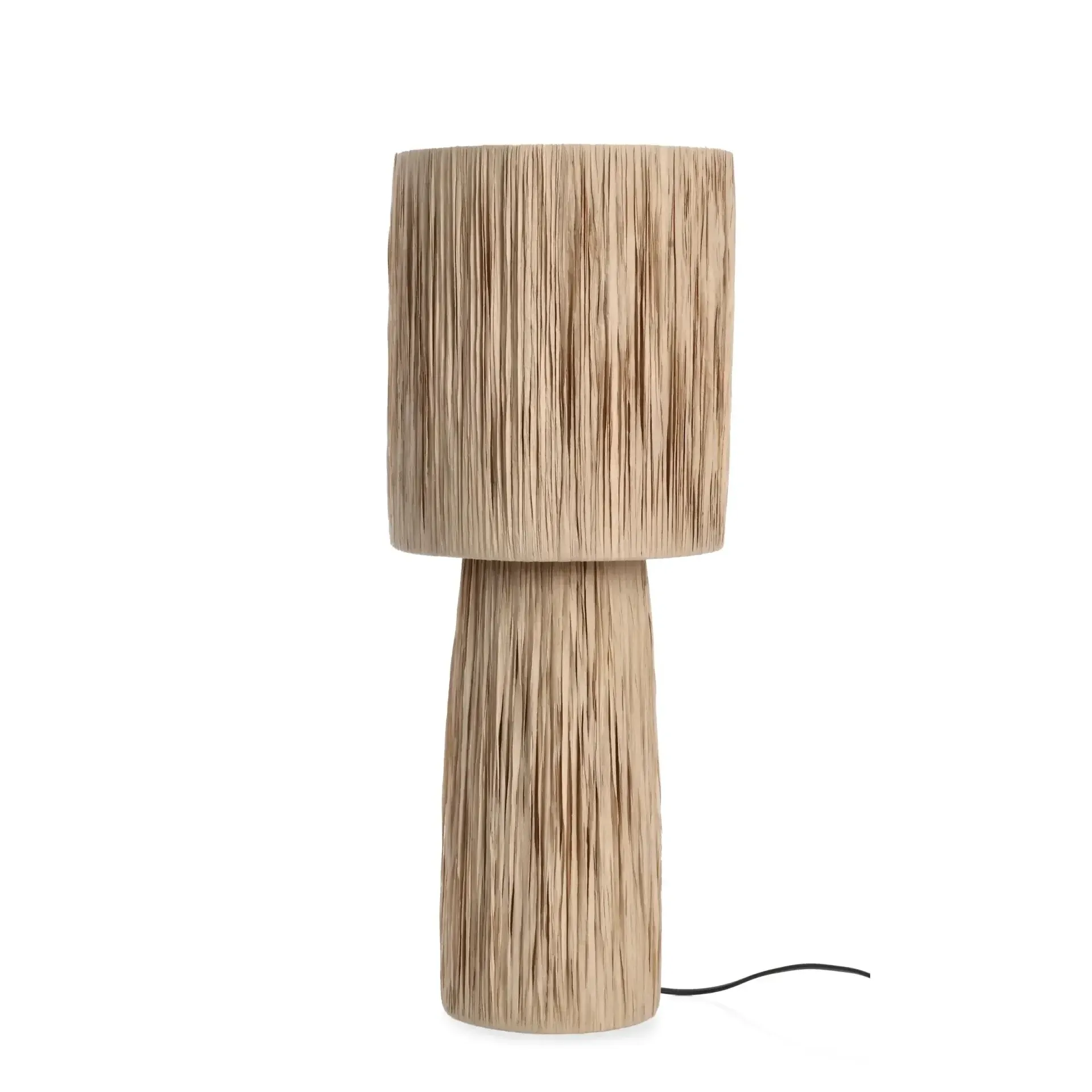 Lampka z naturalnego włókna  KANDA Ø23 Bizzotto brązowy rattanowy