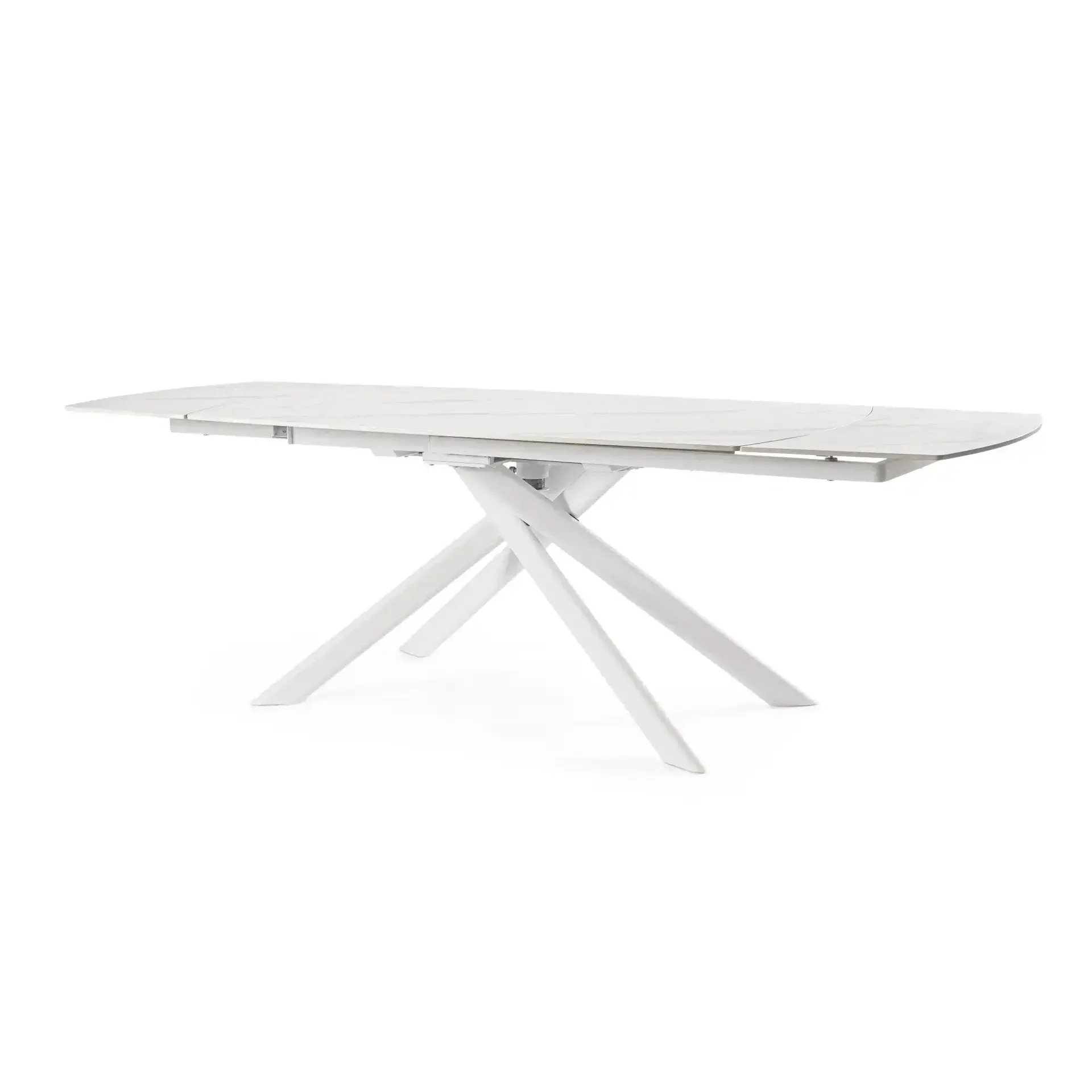 Stół rozkładany JOAKIM 160-240x90 Bizzotto biały spiekowy