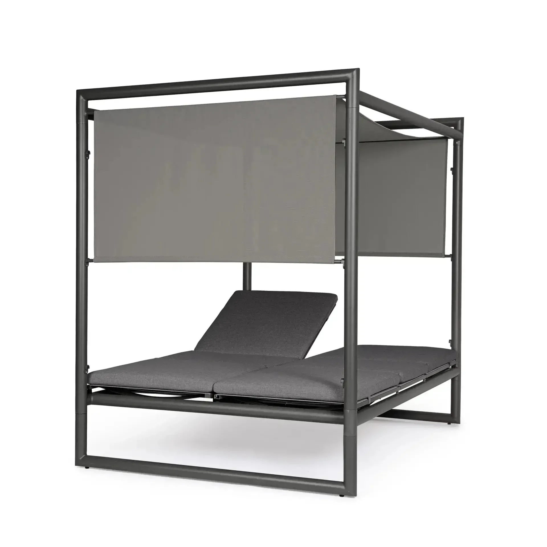 Łóżko ogrodowe KONNOR 149x213 Bizzotto antracytowy aluminiowy