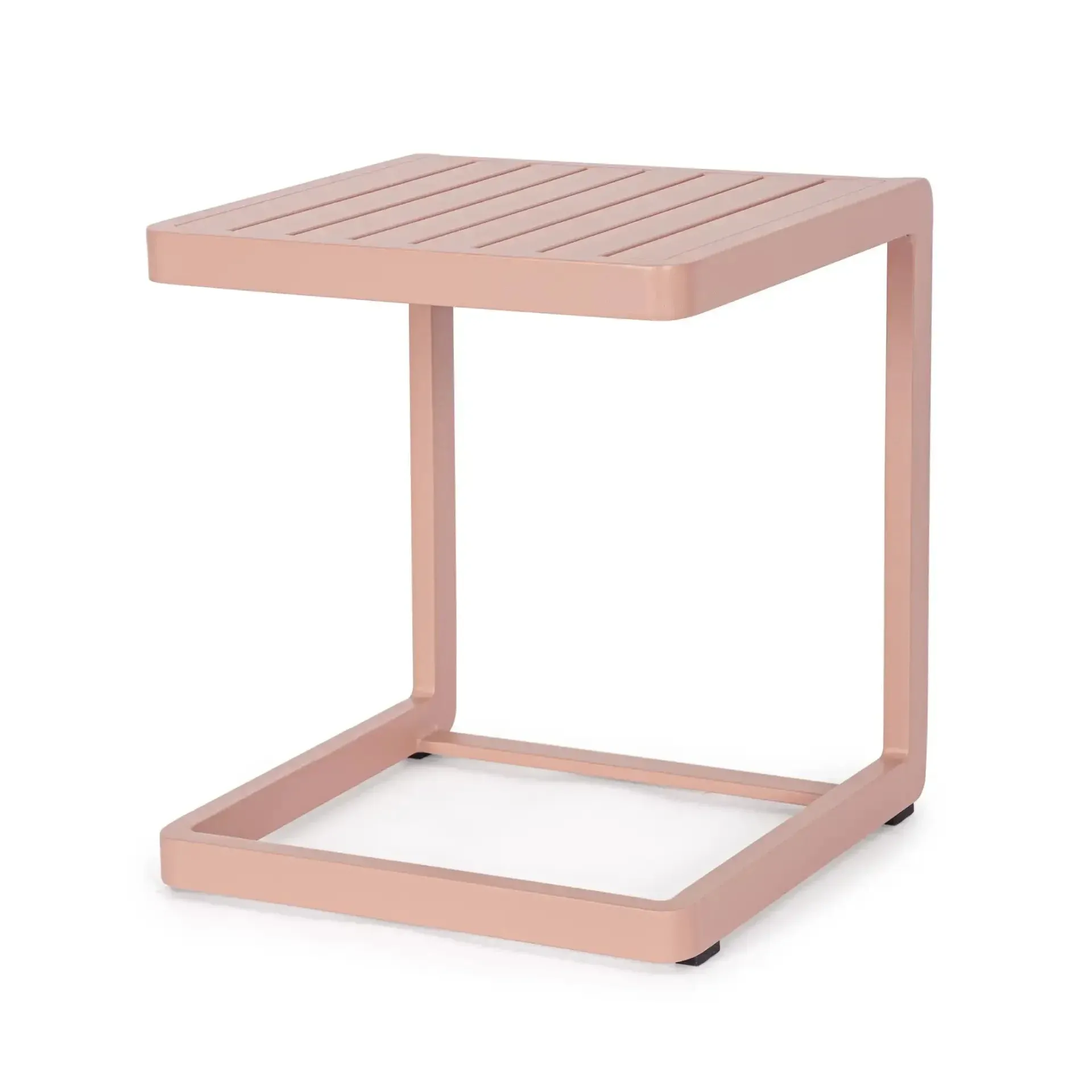 Stolik do leżaka KONNOR 40x40 Bizzotto beżowy aluminiowy