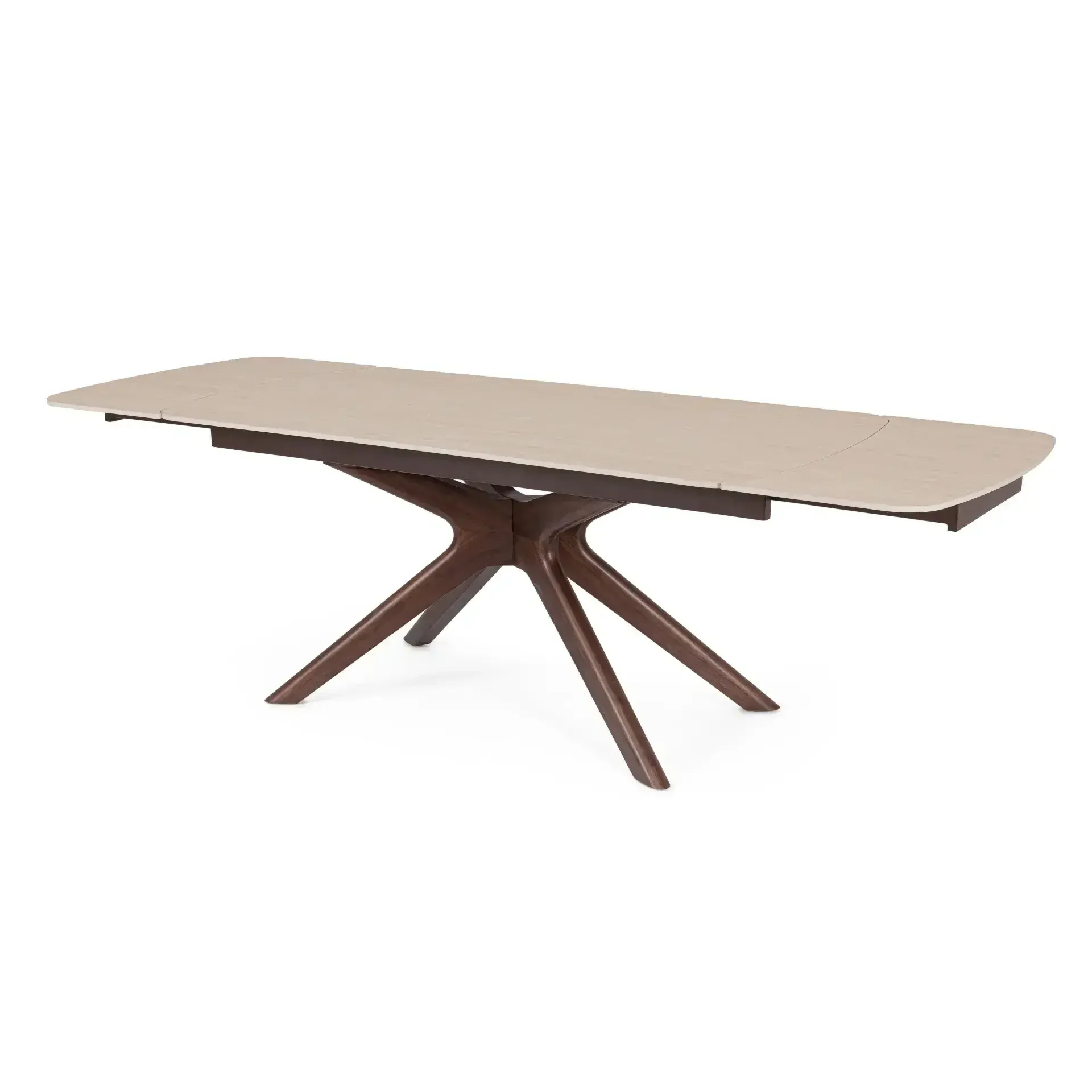 Stół rozkładany MARITTA 170-210-260x90 Bizzotto brązowy stalowo-kamiankowy