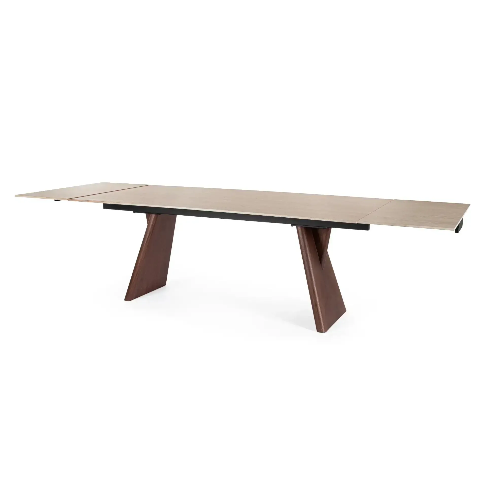 Stół rozkładany MAIKKI 200-250-300x100 Bizzotto brązowy stalowo-kamiankowy