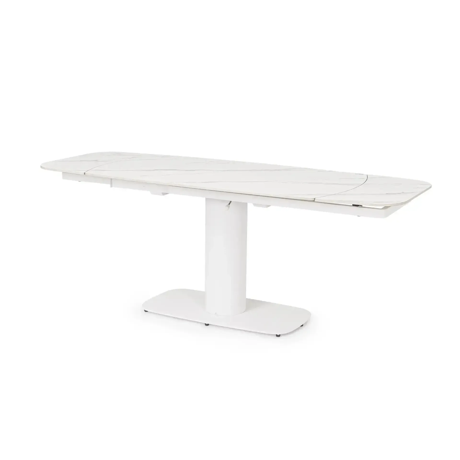 Stół rozkładany JEREMIAS  140-200x80 Bizzotto biały stalowo-kamiankowy