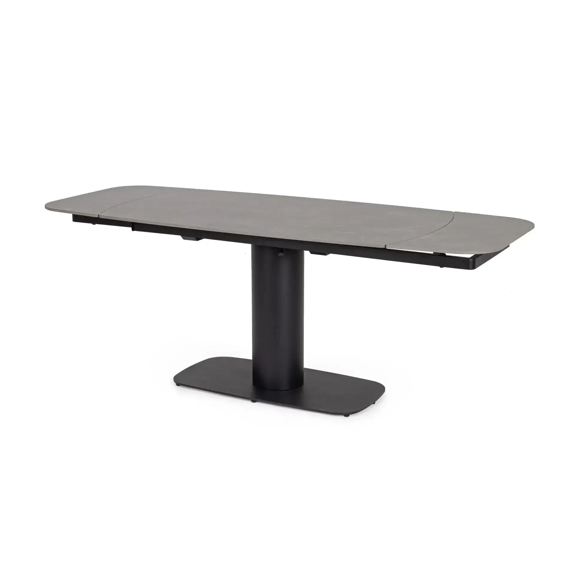 Stół rozkładany JEREMIAS  140-200x80 Bizzotto czarny stalowo-kamiankowy